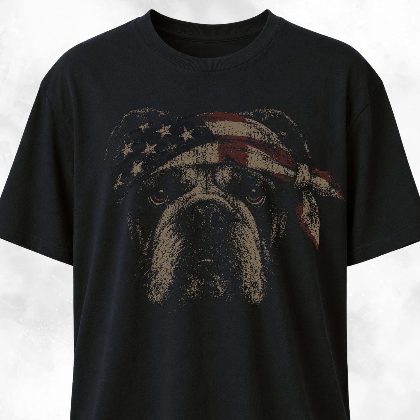 USA Bandana English Bulldog T-Shirt