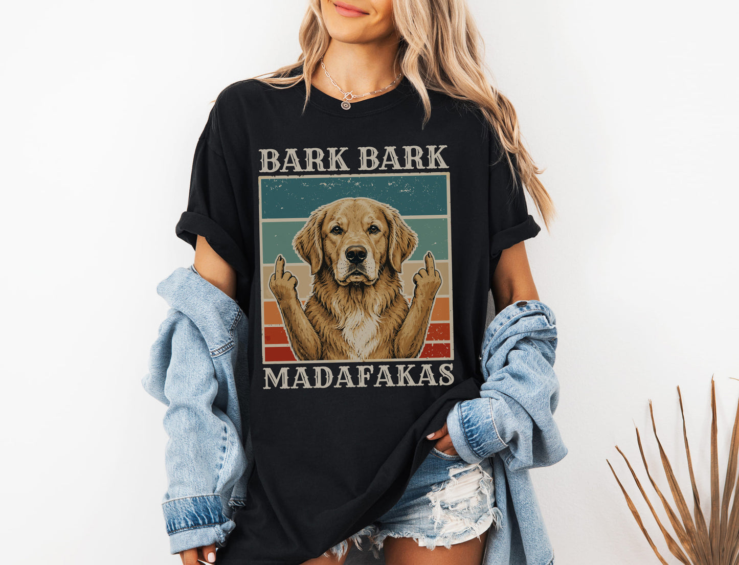 Bark Bark Madafakas Golden Retriever T-Shirt