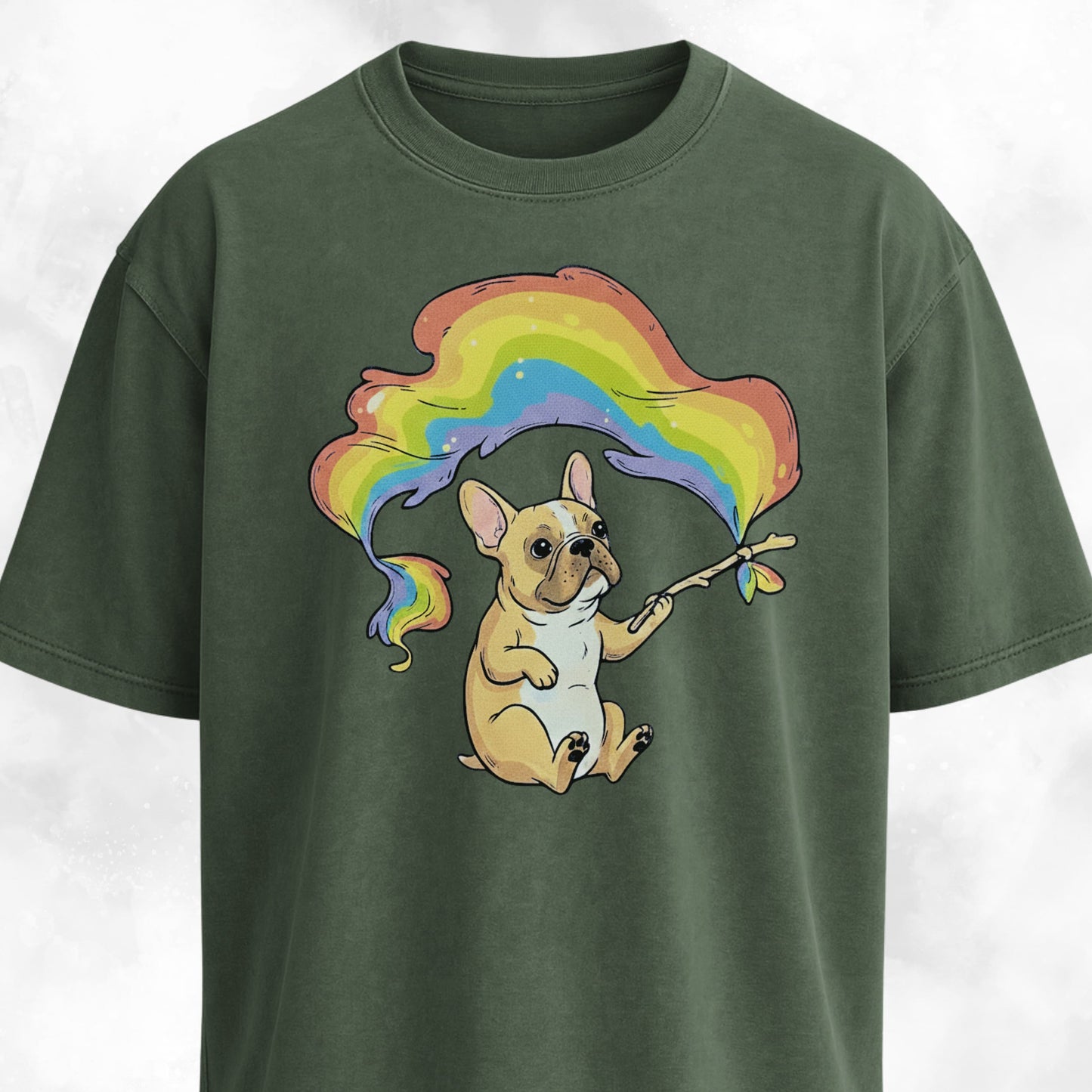 Rainbow Flag French Bulldog T-Shirt
