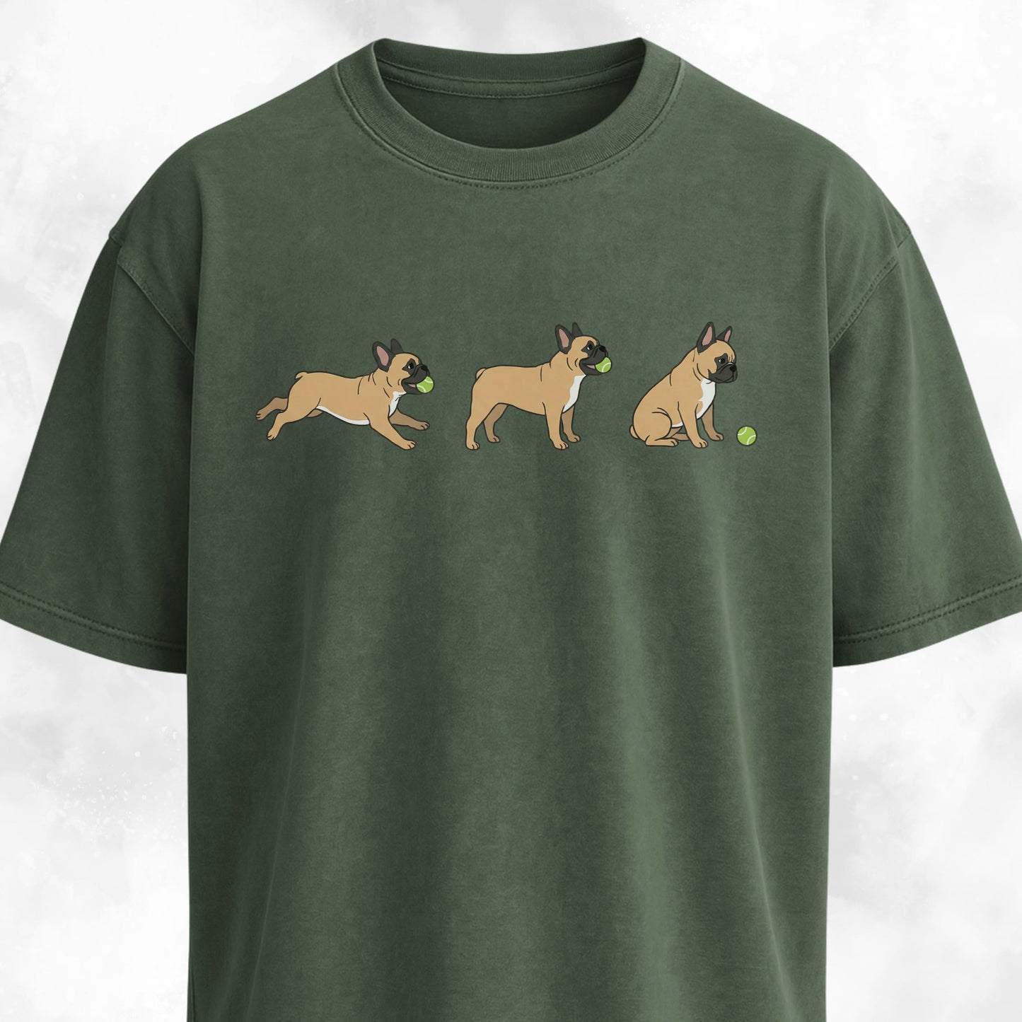 Frenchie With A Tennis Ball T-Shirt