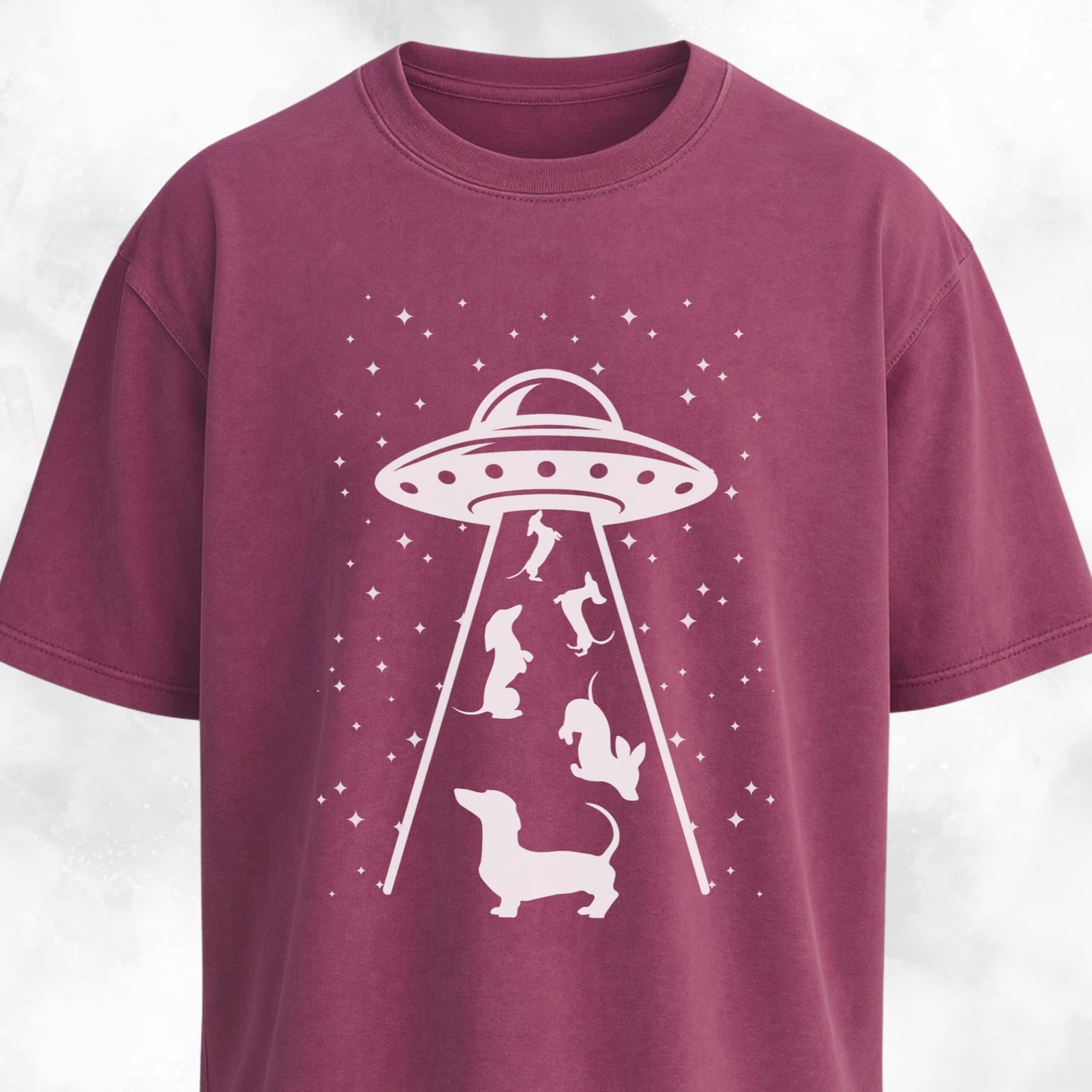 UFO Beaming Dachshunds T-Shirt