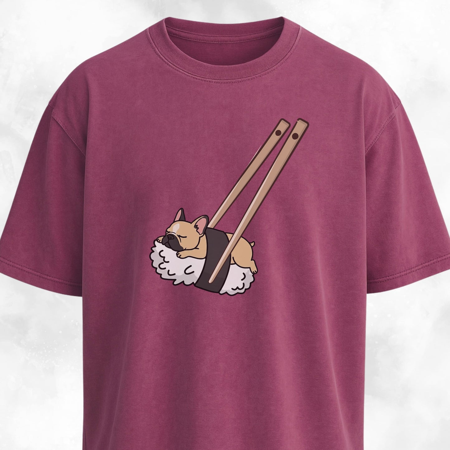 Frenchie Sushi With Chopsticks T-Shirt