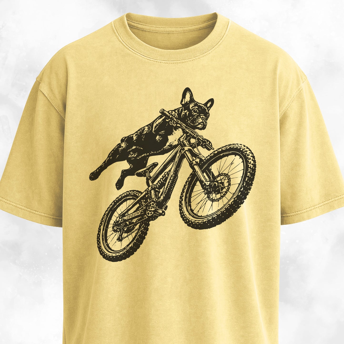 Frenchie Riding A MTB T-Shirt