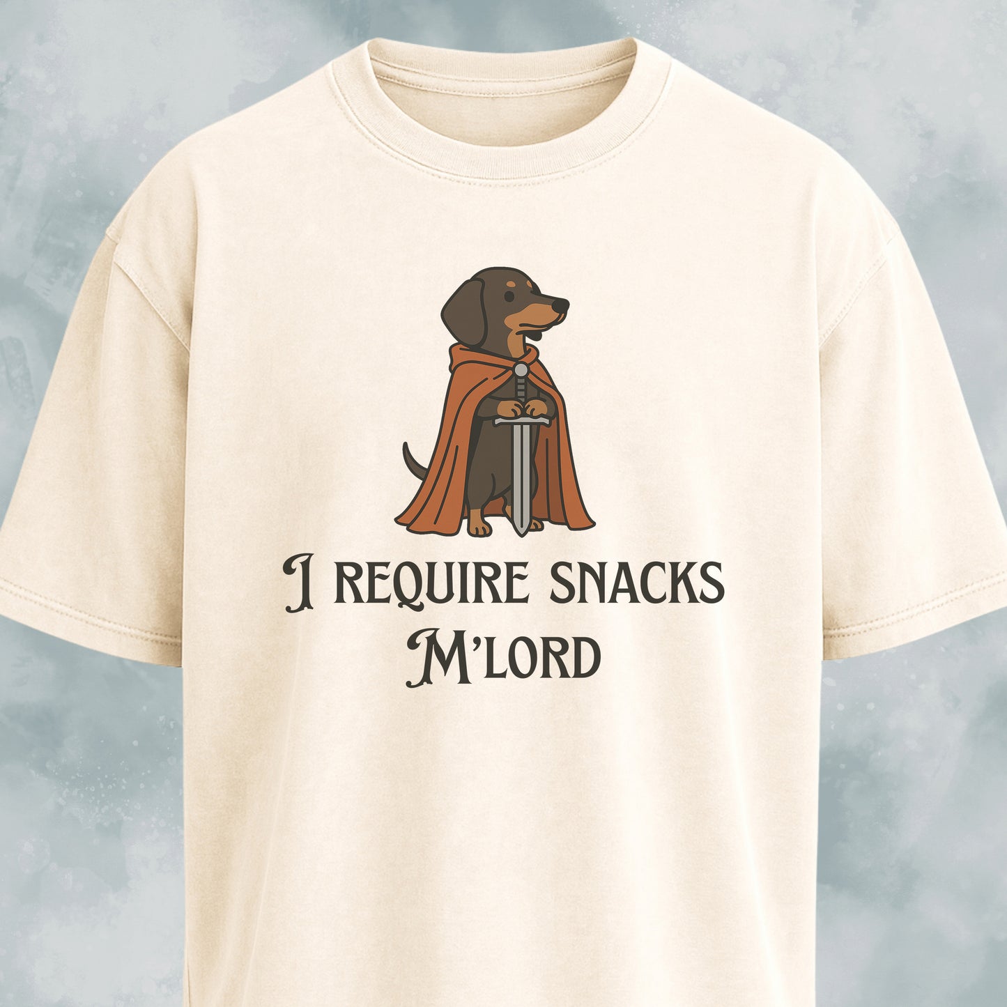 I Require Snacks Mlord Medieval Doxie T-Shirt