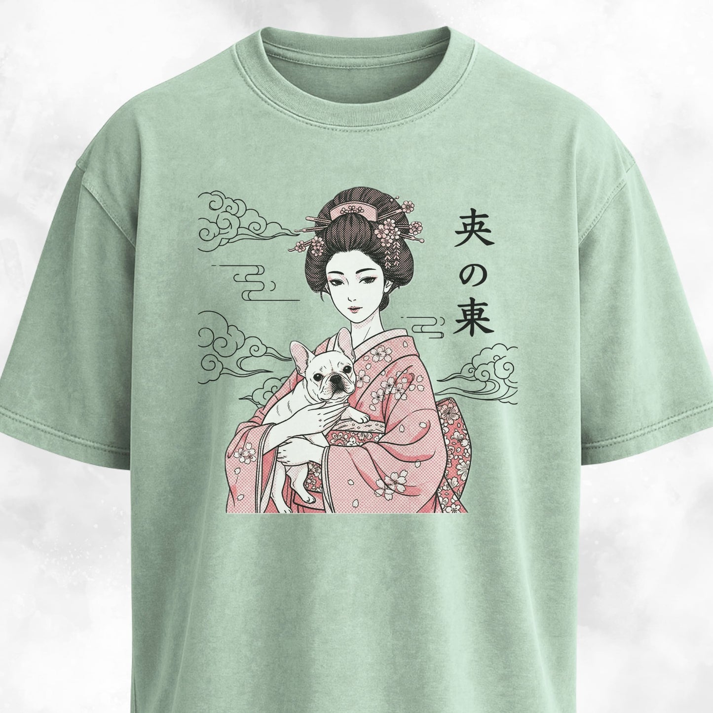 Geisha With A Frenchie T-Shirt