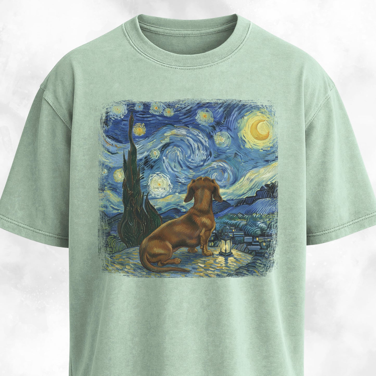 Van Gogh's Starry Night Dachshund Edition T-Shirt