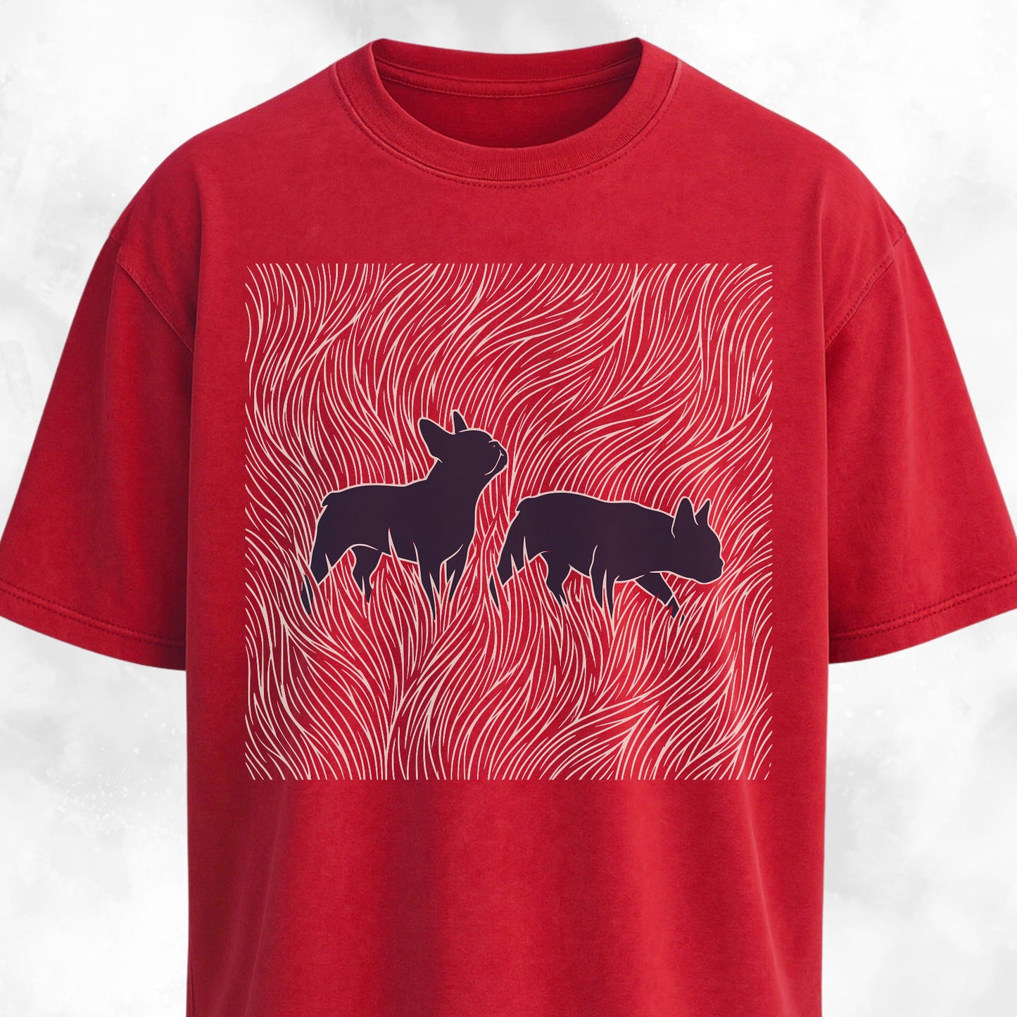 Frenchies In A Grass Field T-Shirt