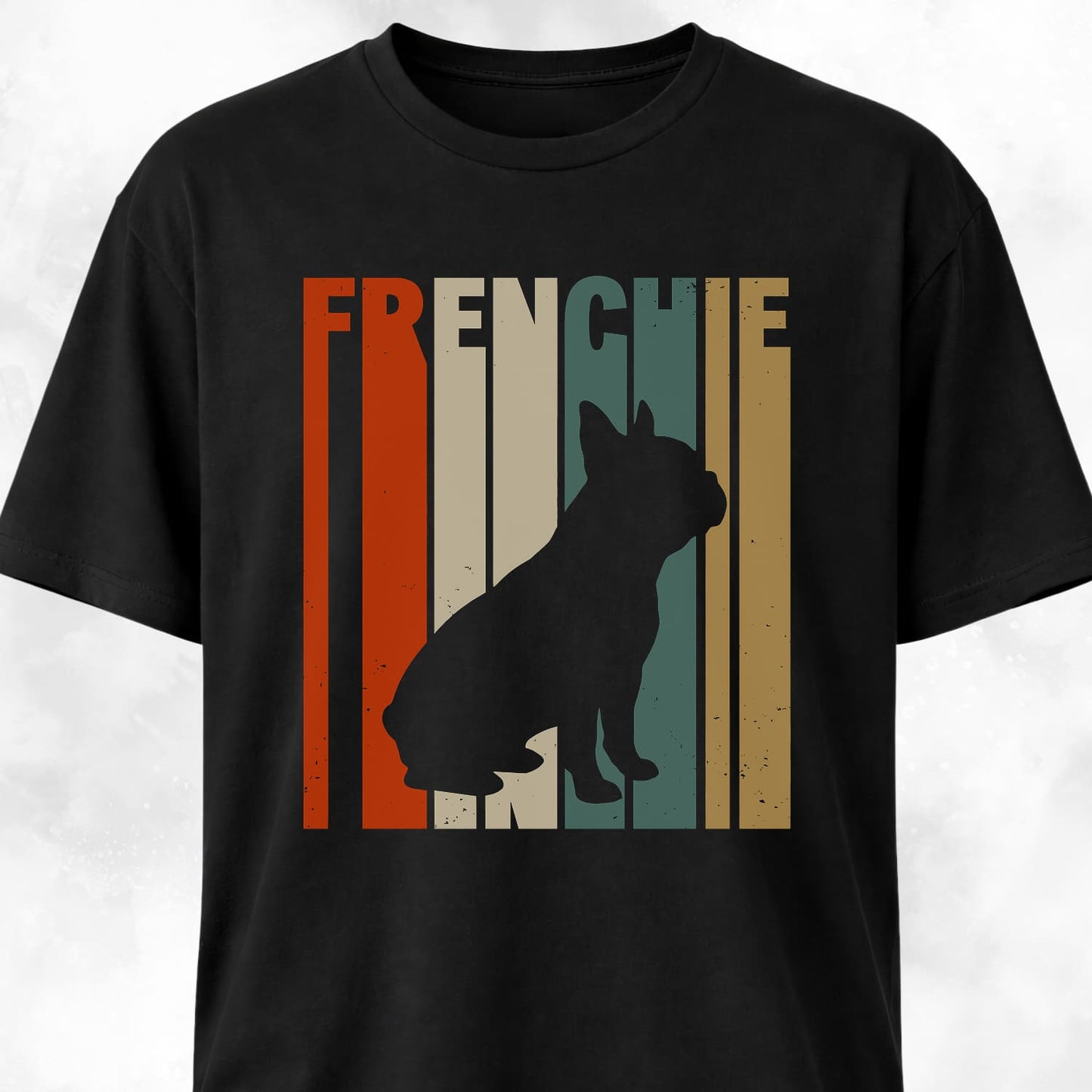 Frenchie Abstract Text T-Shirt