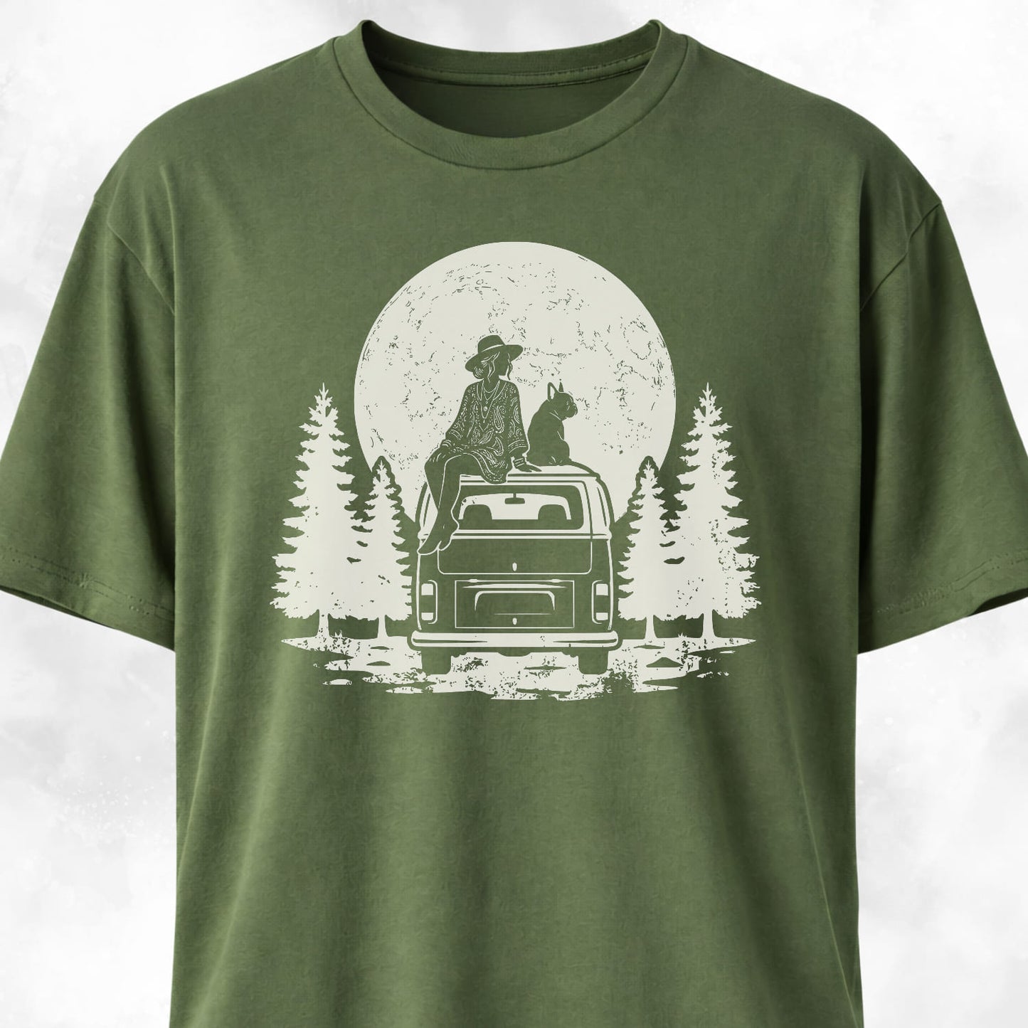Van Life With A Frenchie T-Shirt