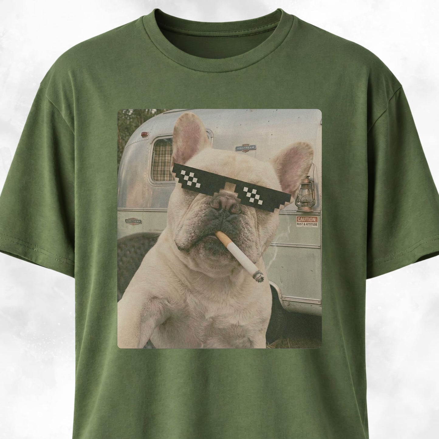 French Bulldog Vintage Selfie T-Shirt