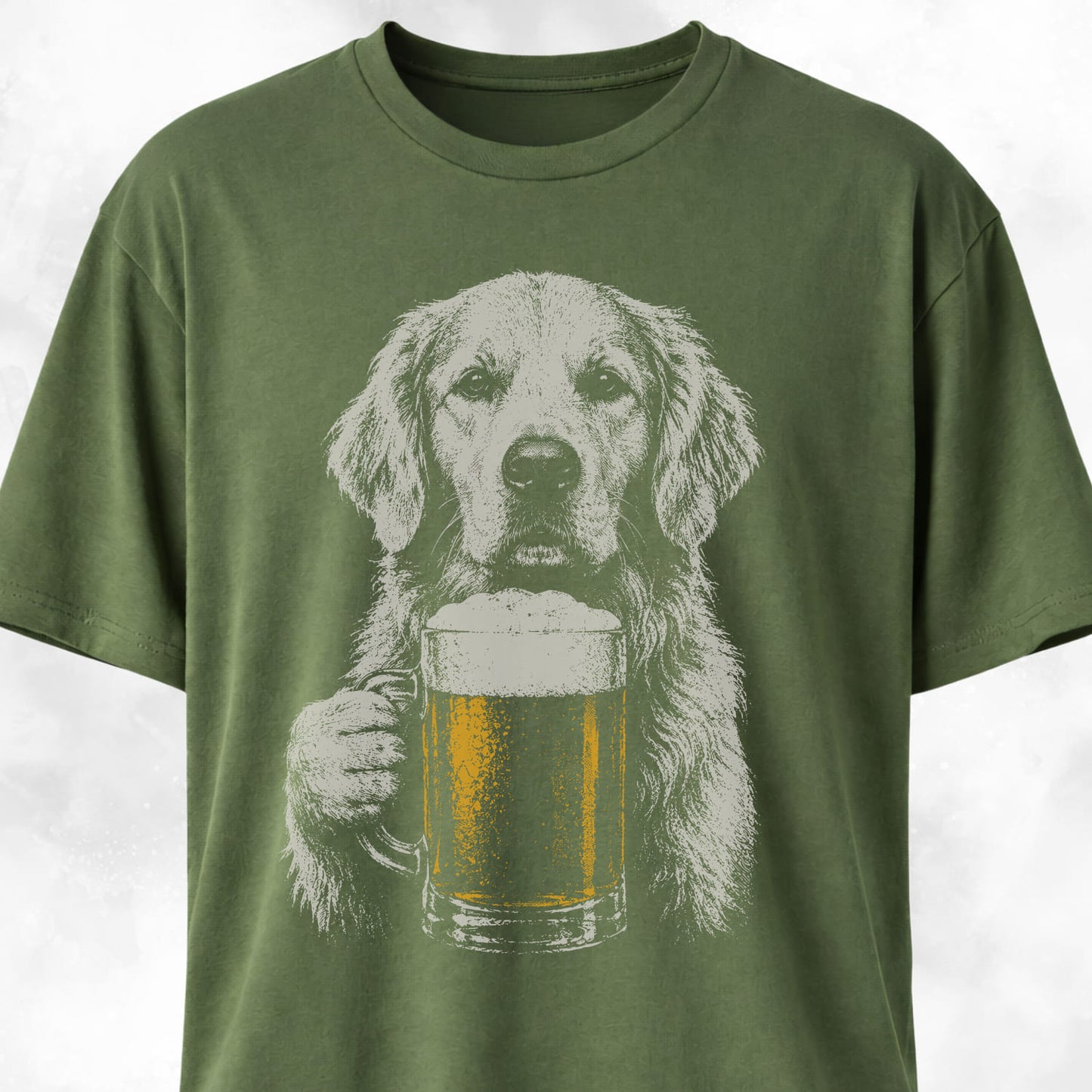 Golden Retriever With Beer T-Shirt