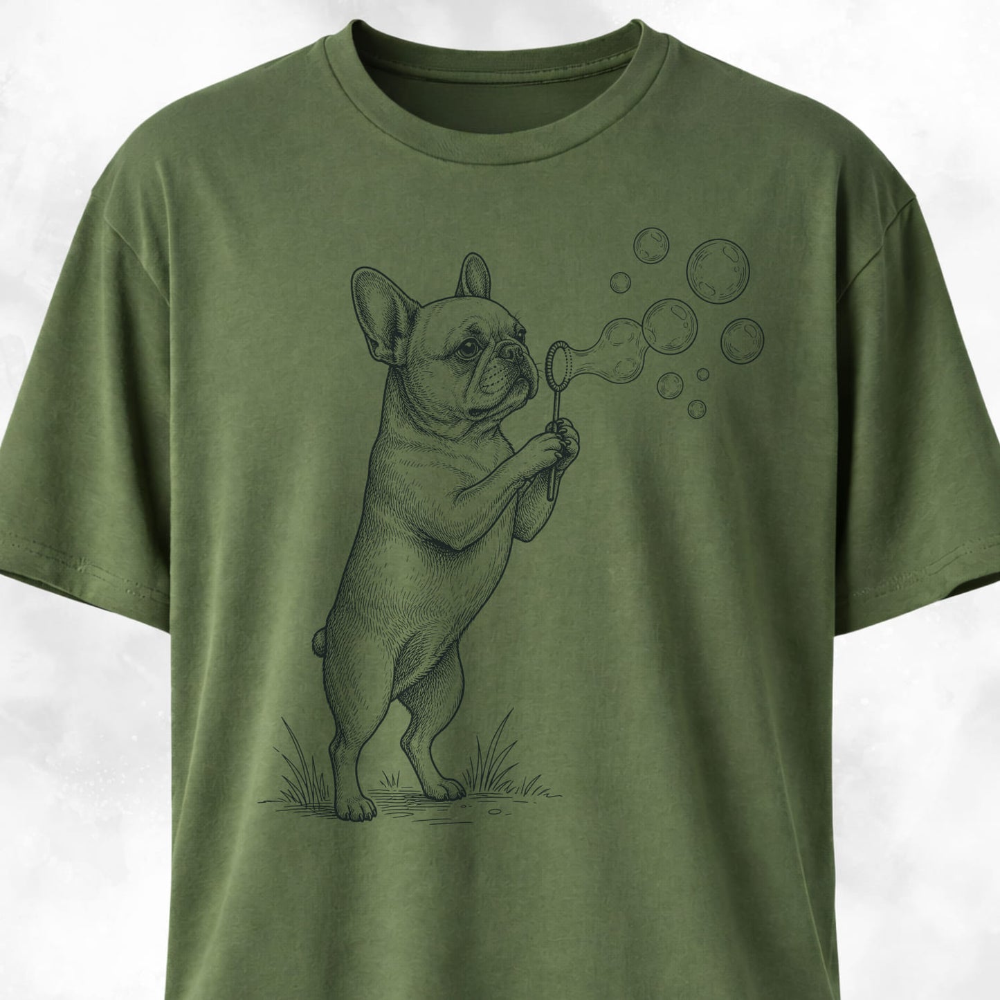 Frenchie Blowing Bubbles T-Shirt