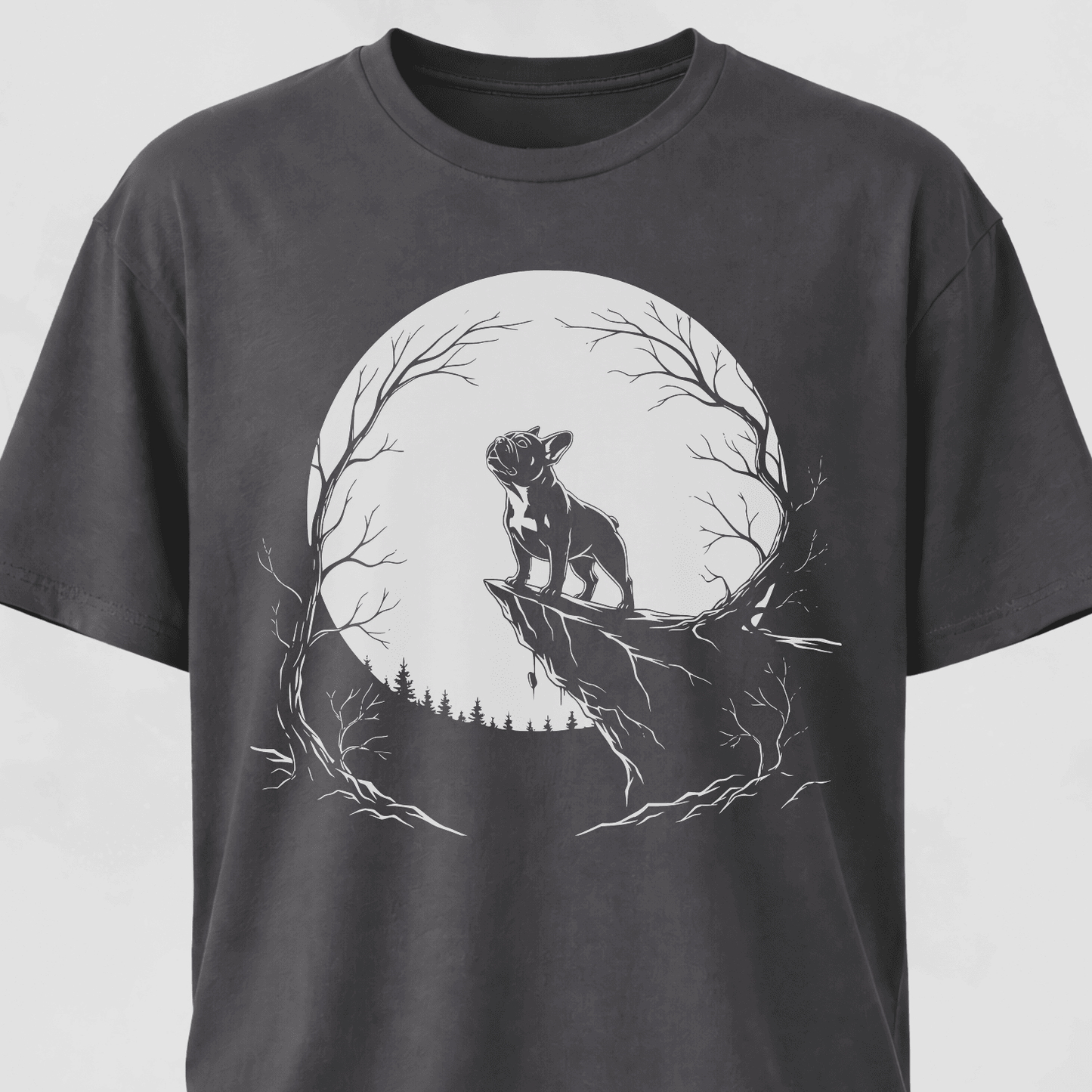 French Bulldog Howling At The Moon T-Shirt