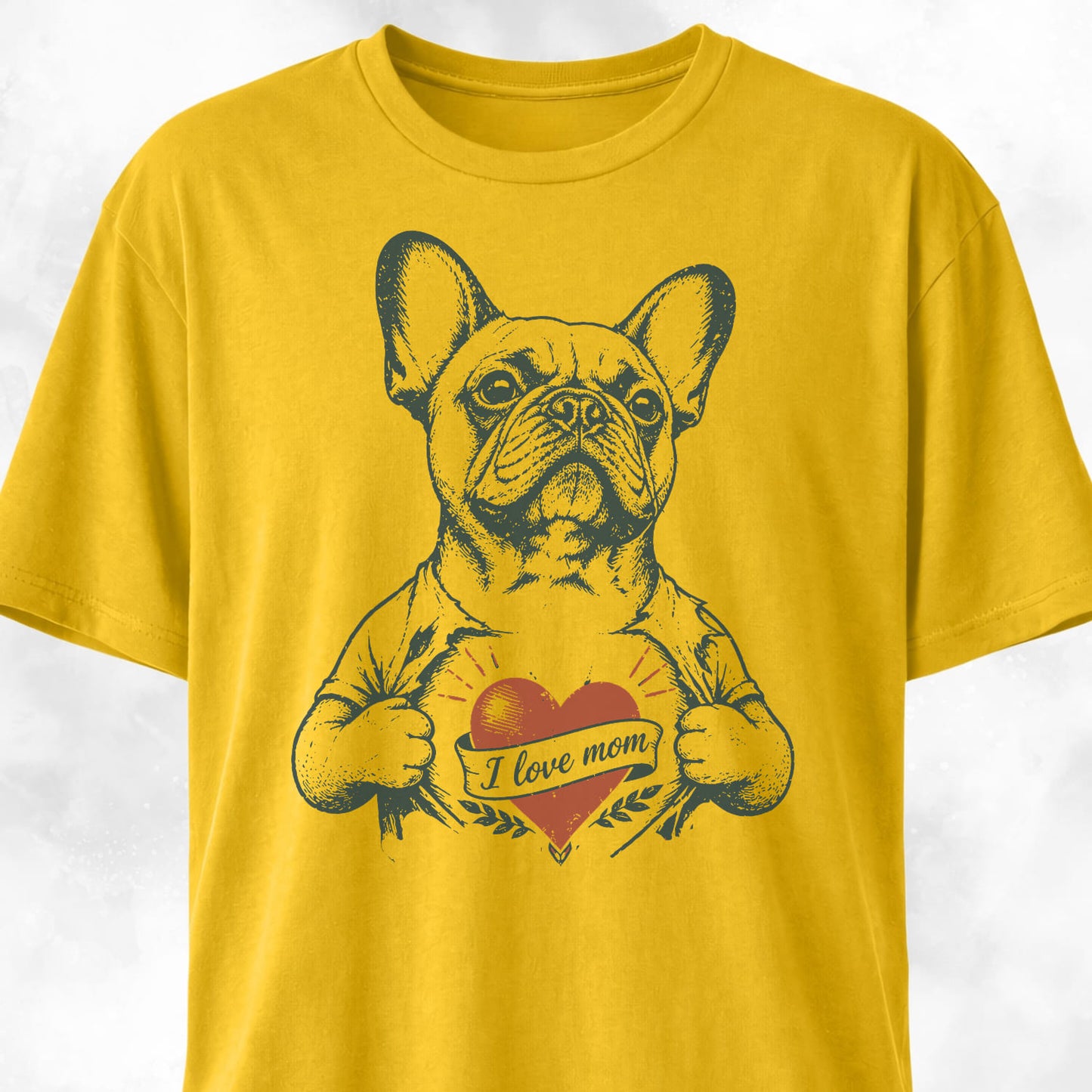 I Love Mom French Bulldog T-Shirt