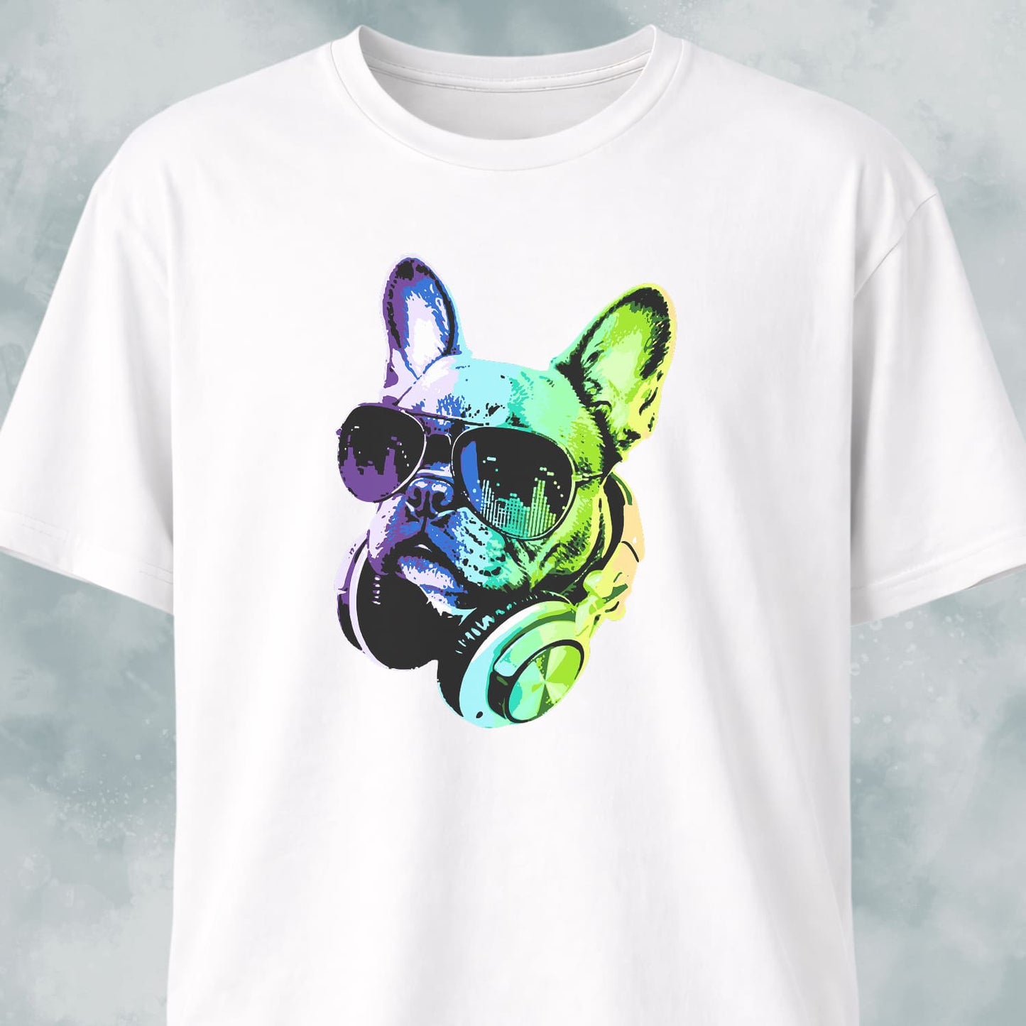 Frenchie DJ With Headphones T-Shirt