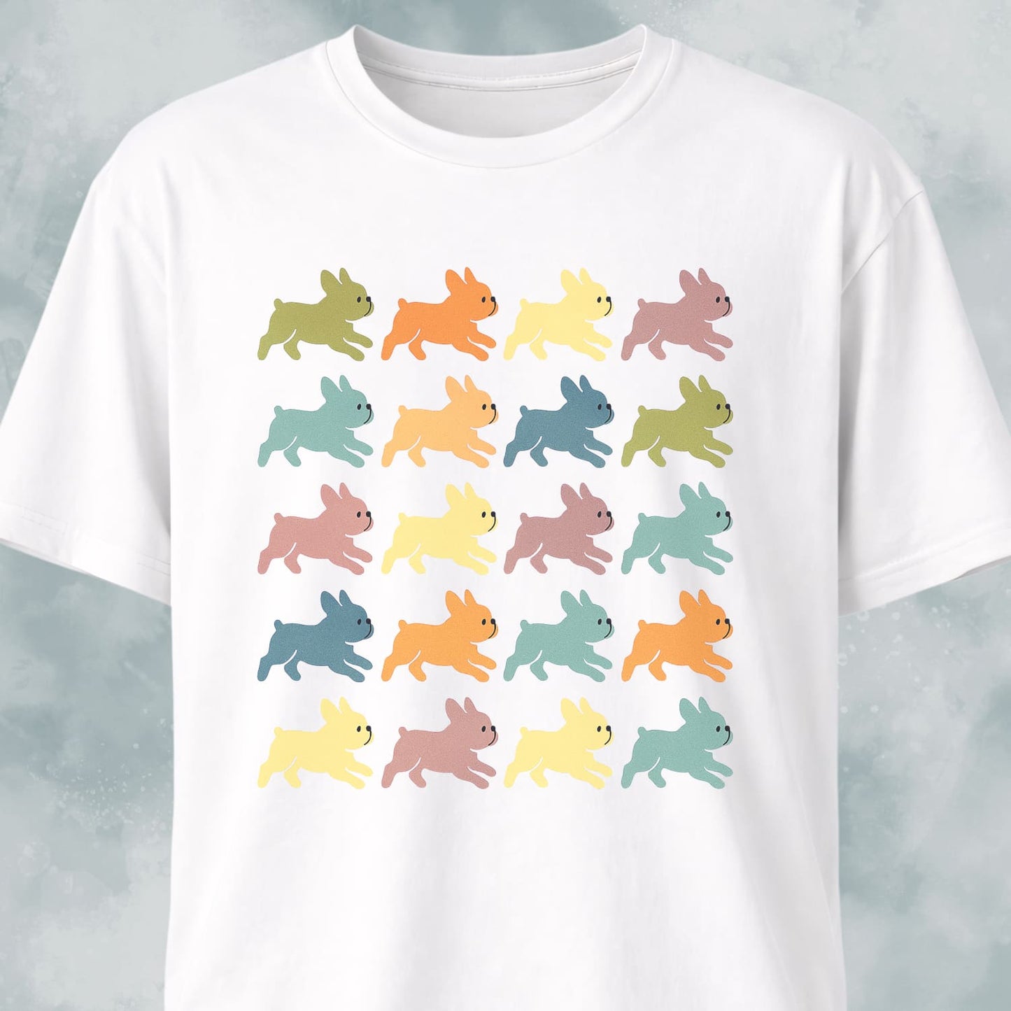 Cute Frenchies Collage Design T-Shirt