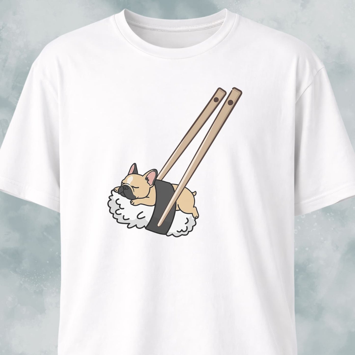 Frenchie Sushi With Chopsticks T-Shirt