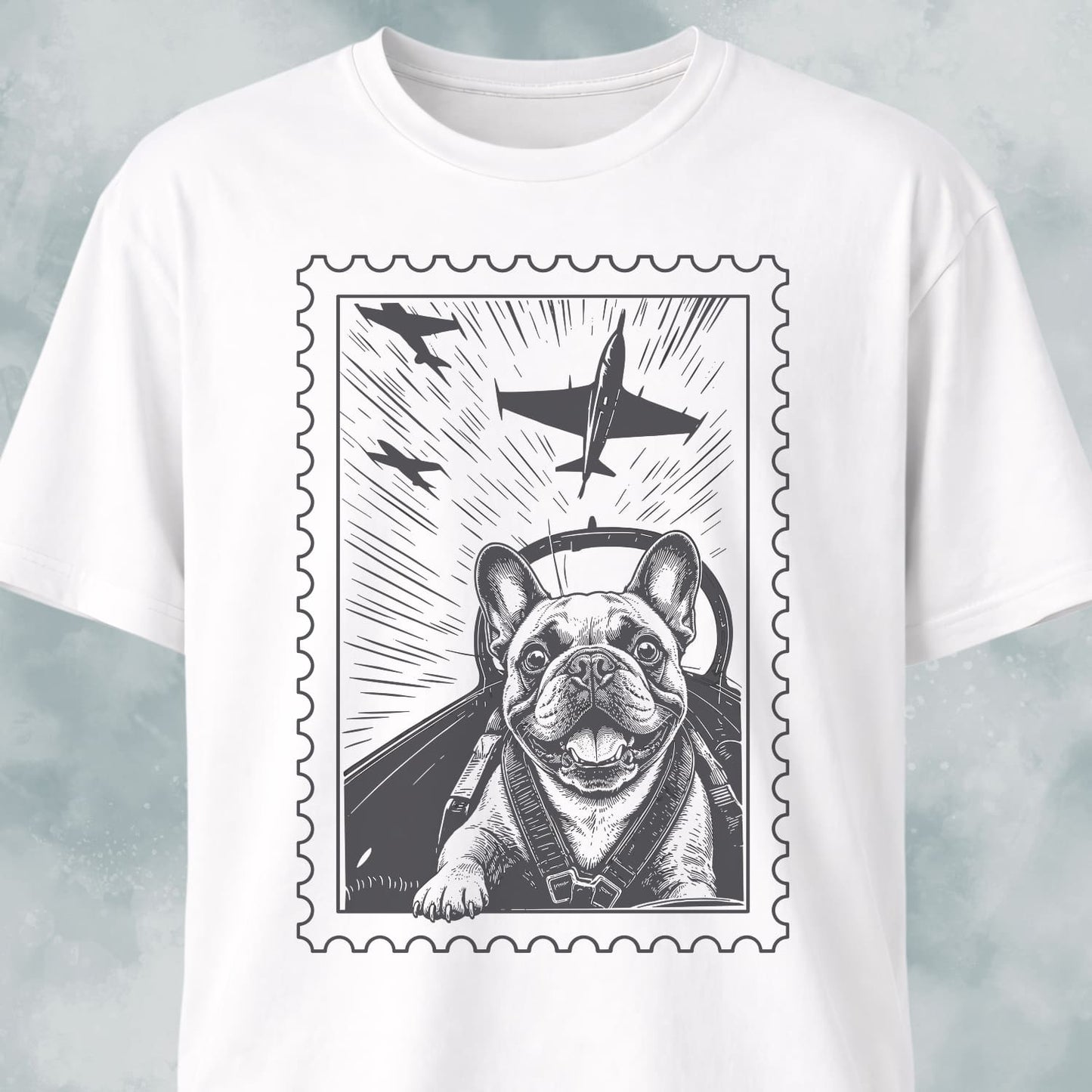 Frenchie Postage Stamp T-Shirt