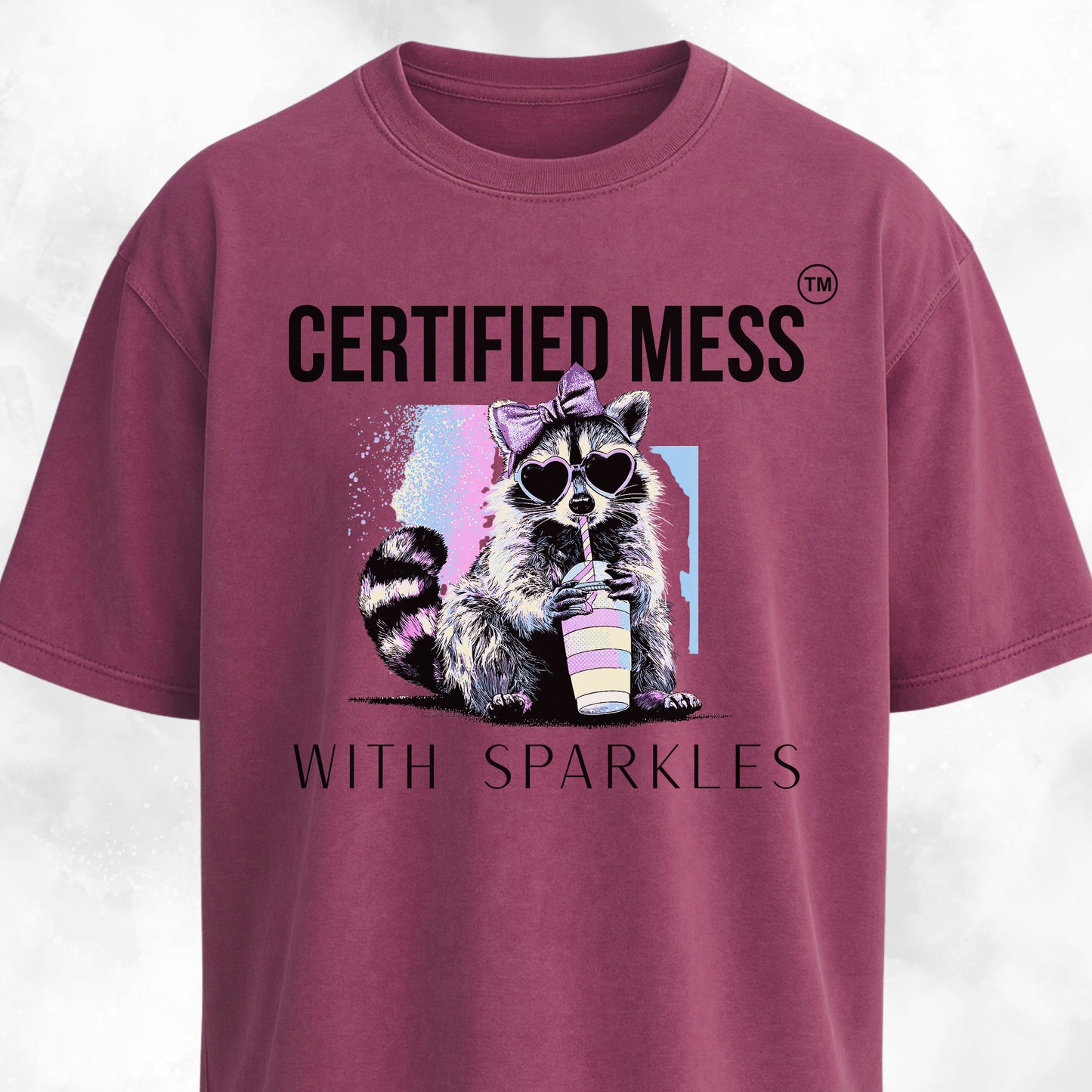 Certified Mess With Sparkles Raccoon T-Shirt