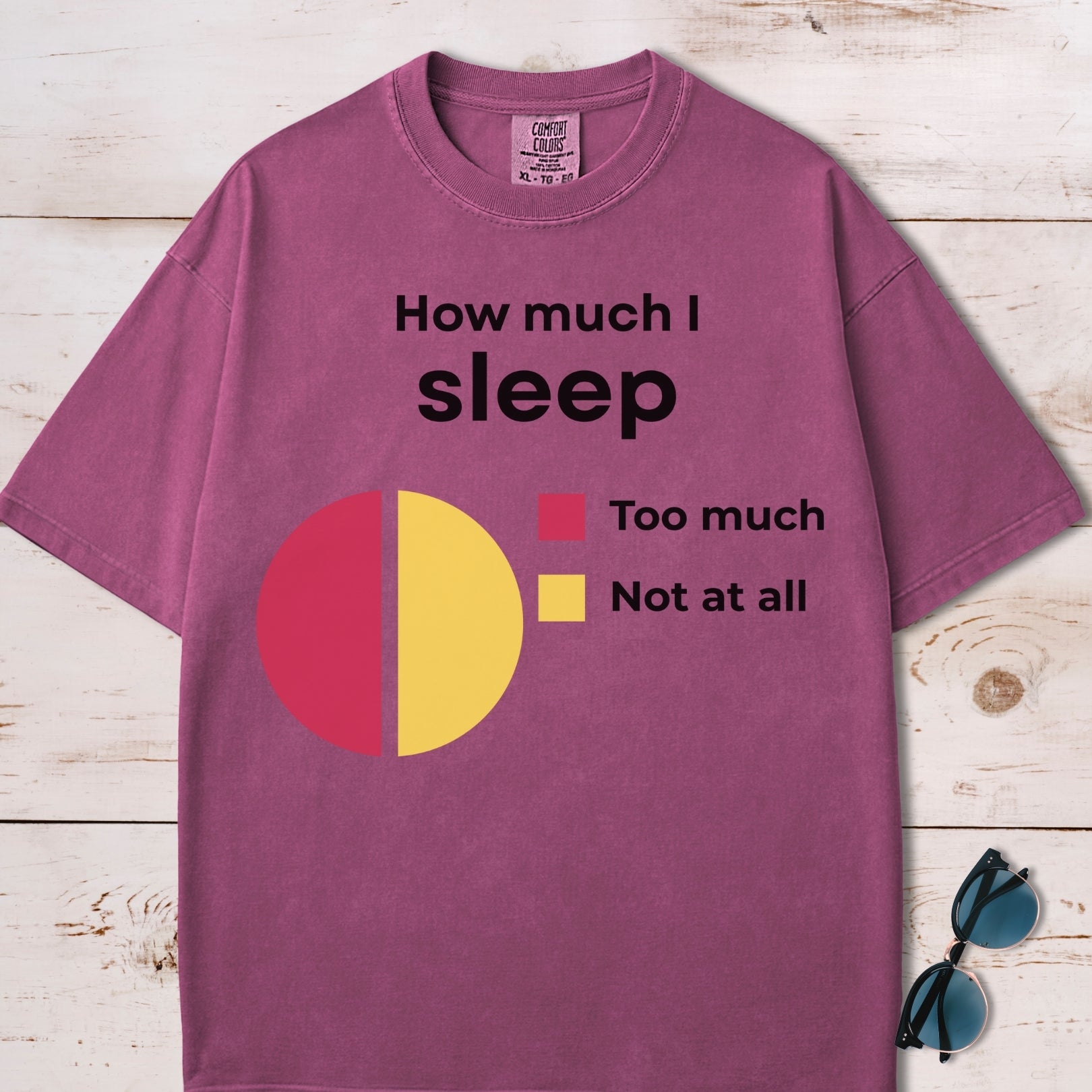 How Much I Sleep Funny Chart T-Shirt