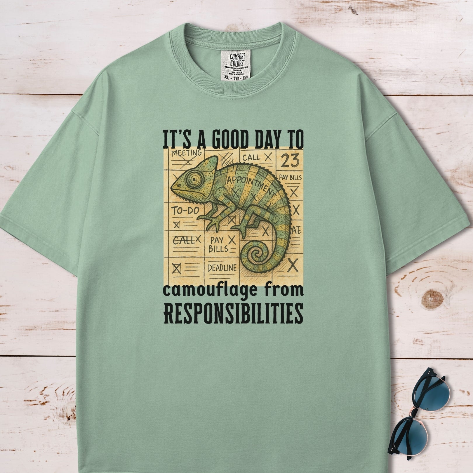 Chameleon Camouflage from Responsibilities T-Shirt