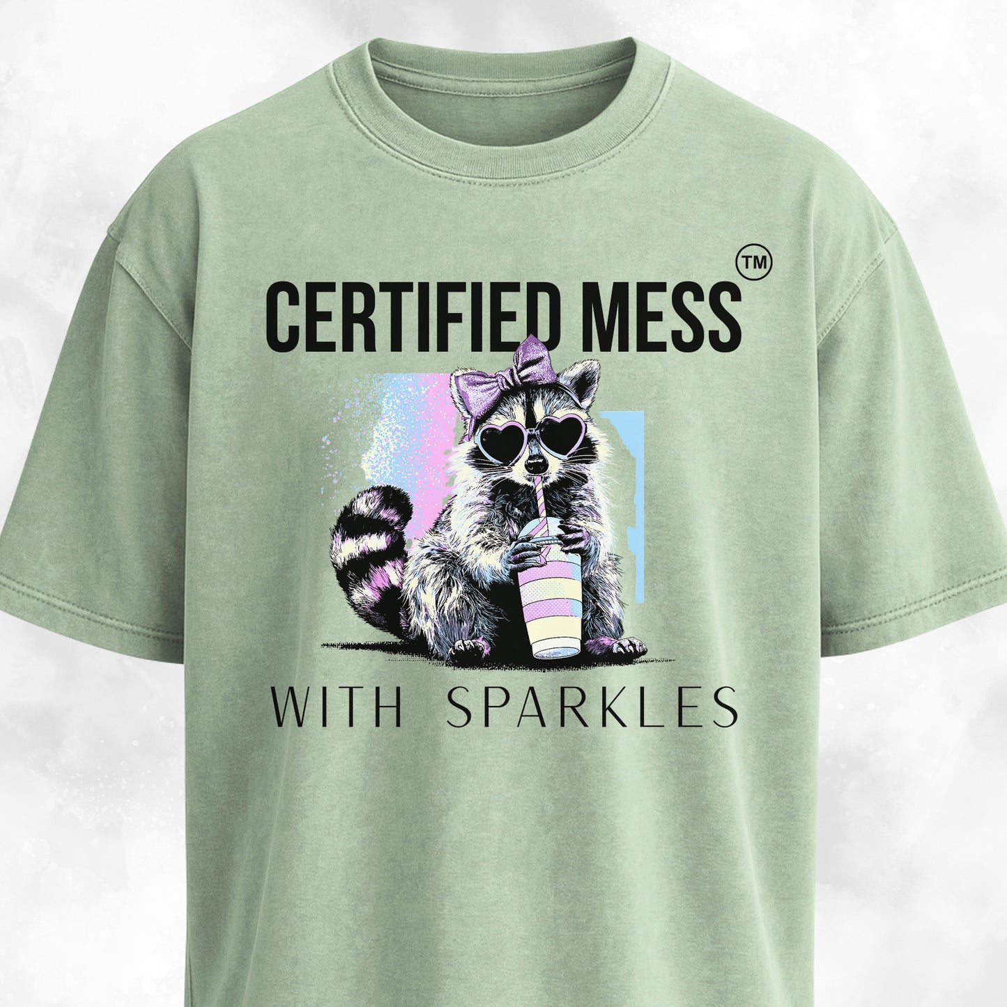 Certified Mess With Sparkles Raccoon T-Shirt