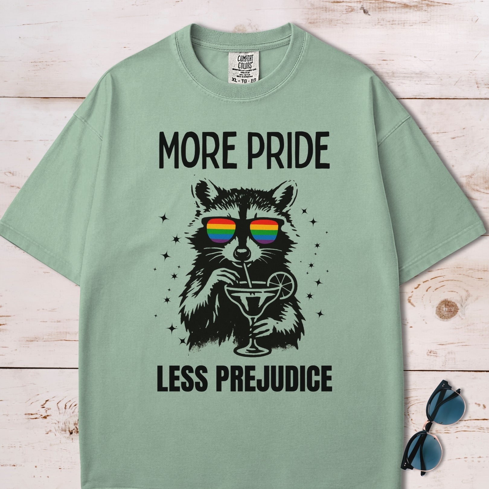 More Pride Less Prejudice Raccoon T-Shirt