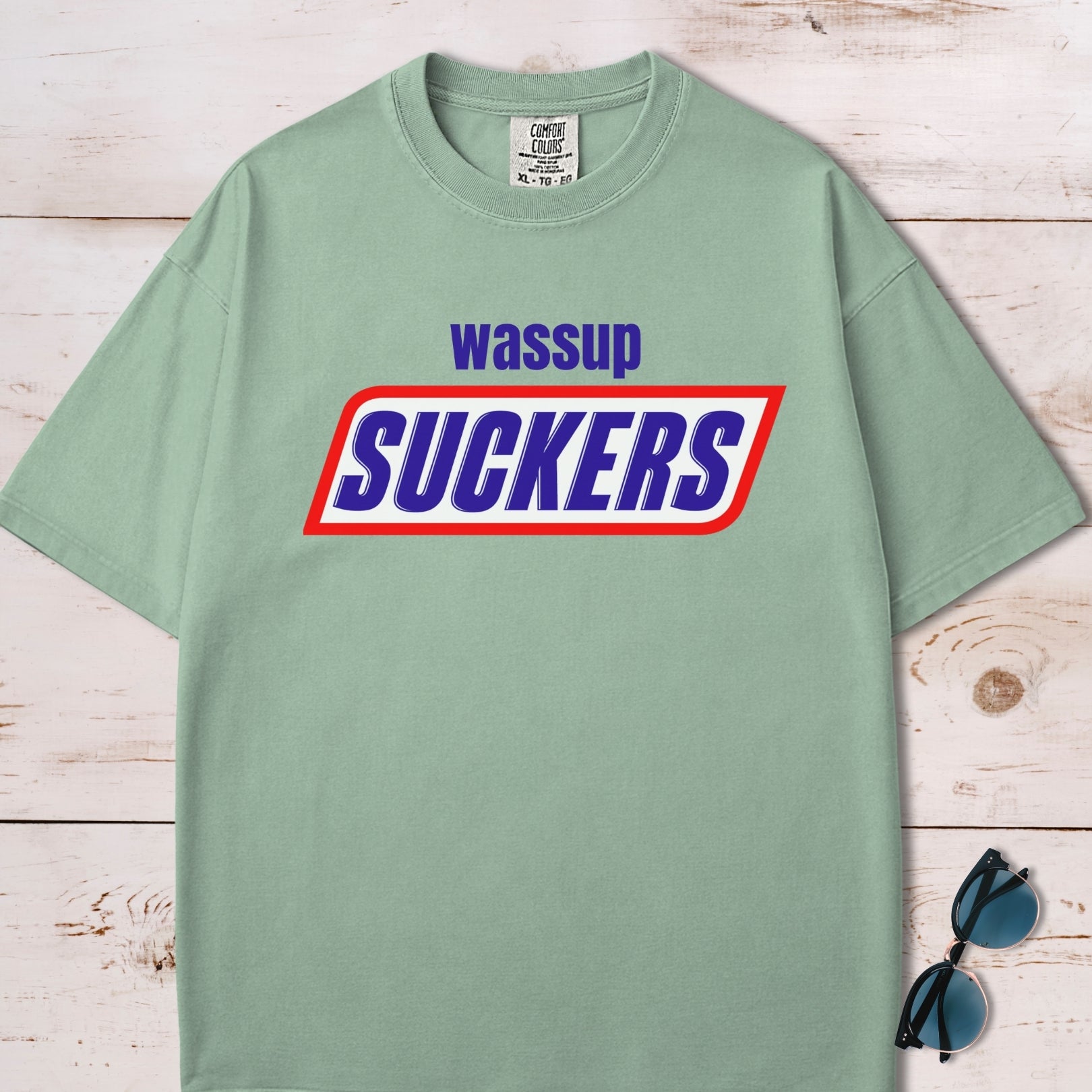 Wassup Suckers Logo Parody T-Shirt