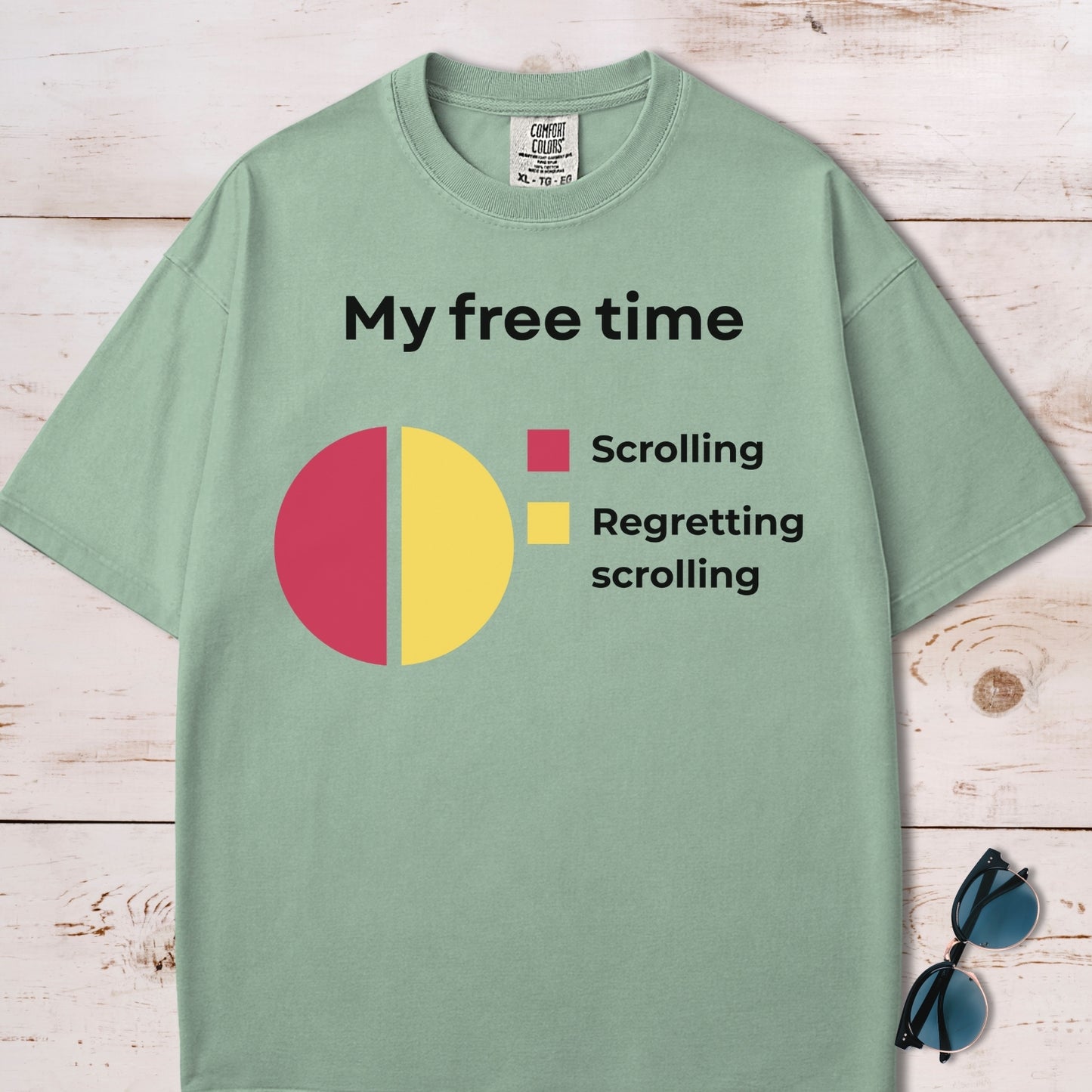 My Free Time Pie Chart T-Shirt