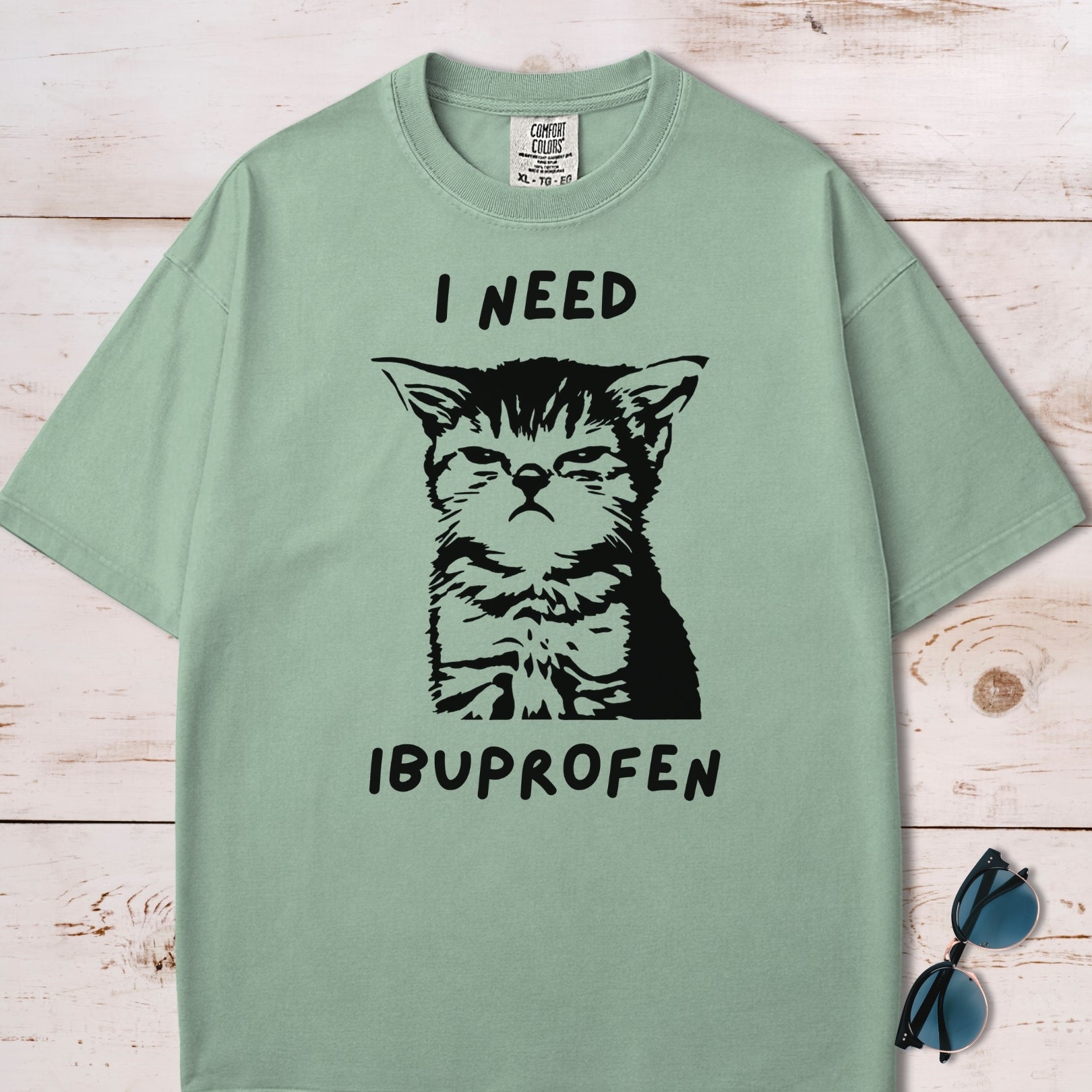 I Need Ibuprofen Funny Cat T-Shirt