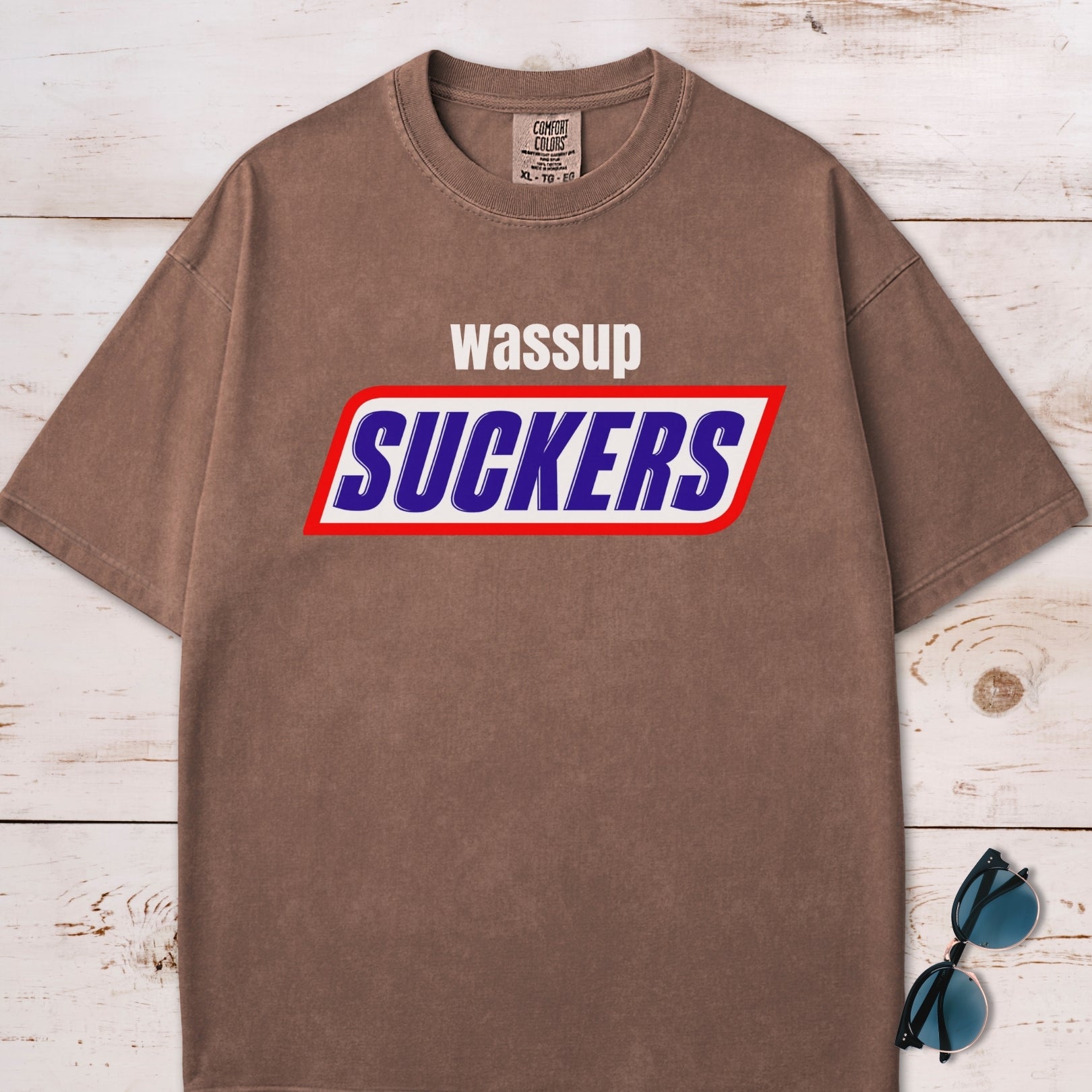 Wassup Suckers Logo Parody T-Shirt