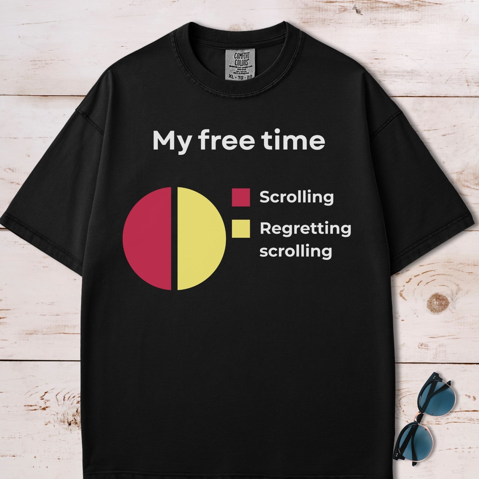 My Free Time Pie Chart T-Shirt