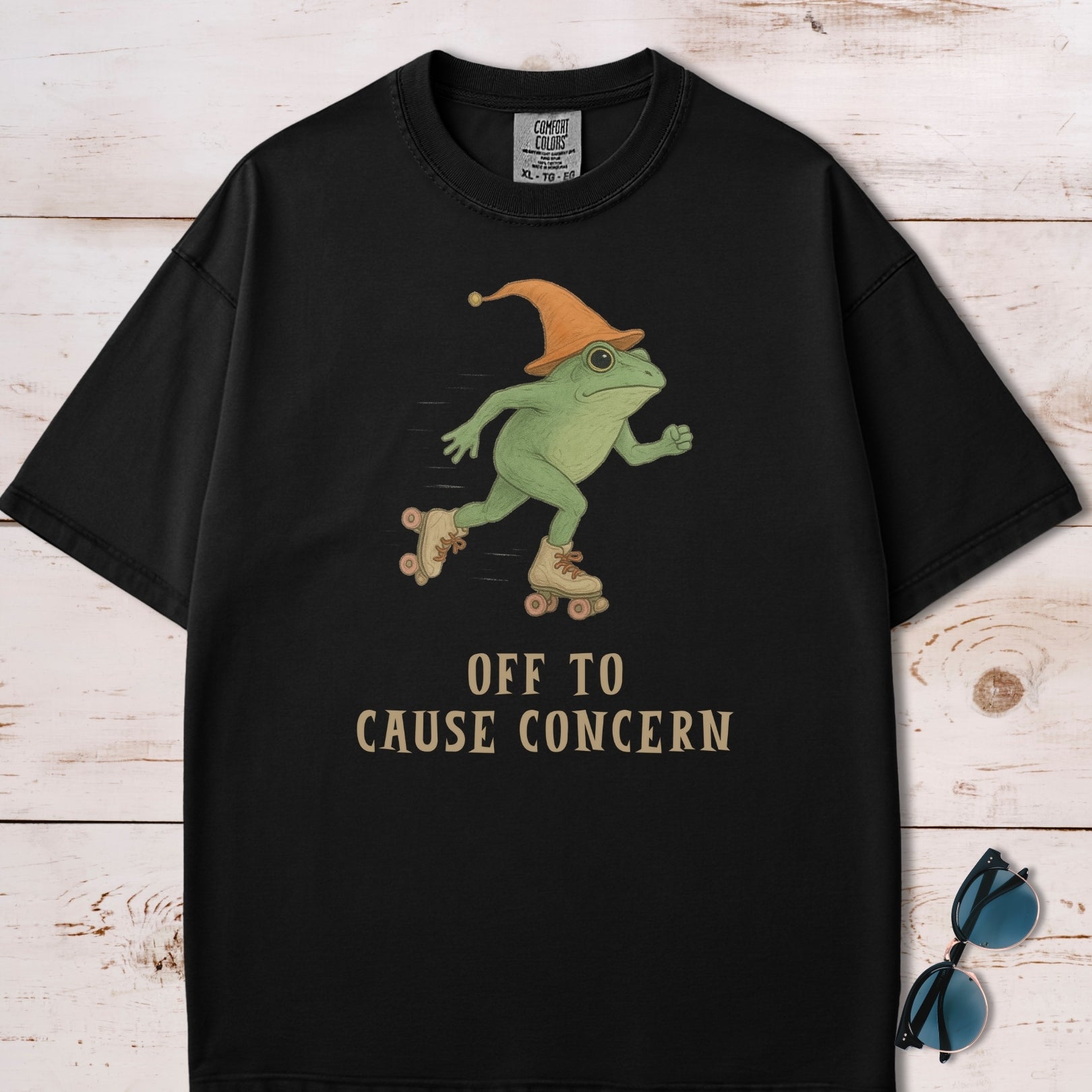 Off To Cause Concern Frog T-Shirt