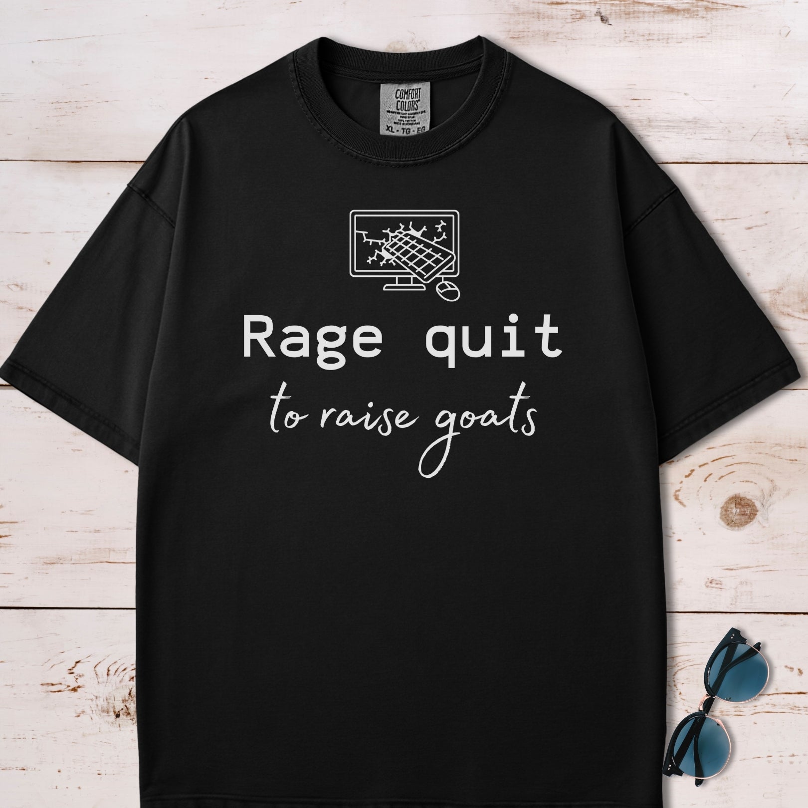 Rage Quit To Raise Goats Dev Plan B T-Shirt