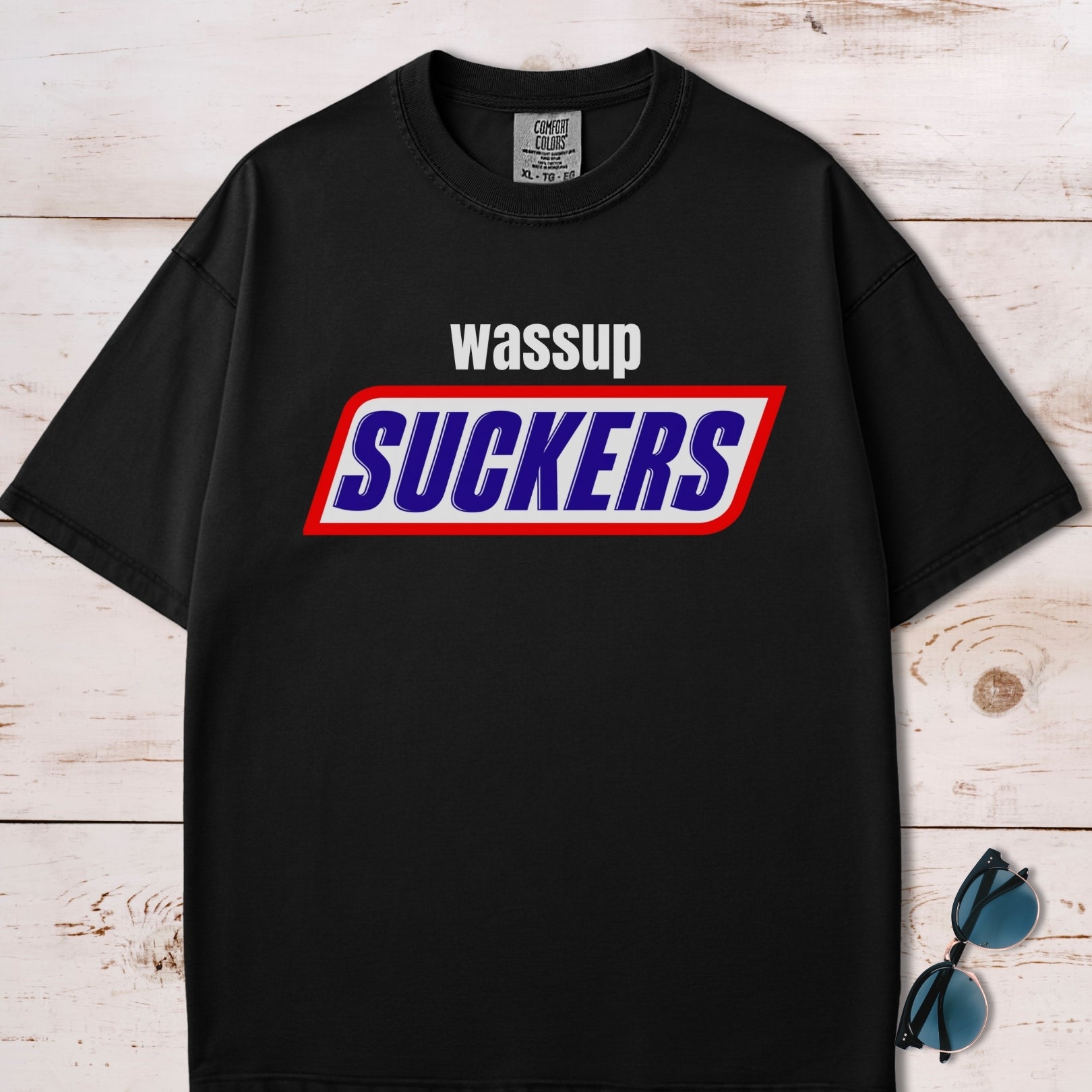 Wassup Suckers Logo Parody T-Shirt