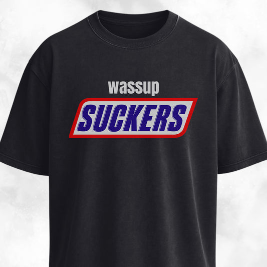 Wassup Suckers Logo Parody T-Shirt