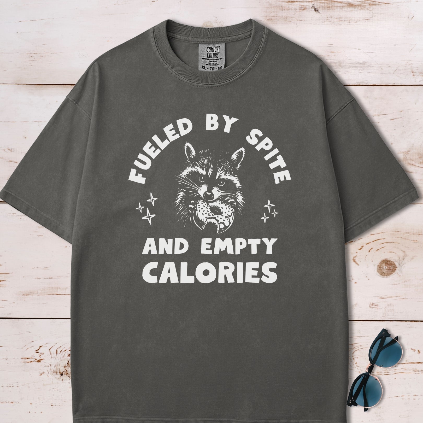 Fueled By Spite And Empty Calories Raccoon T-Shirt