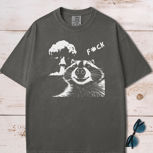 Nuke Mushroom Cloud Raccoon Selfie T-Shirt
