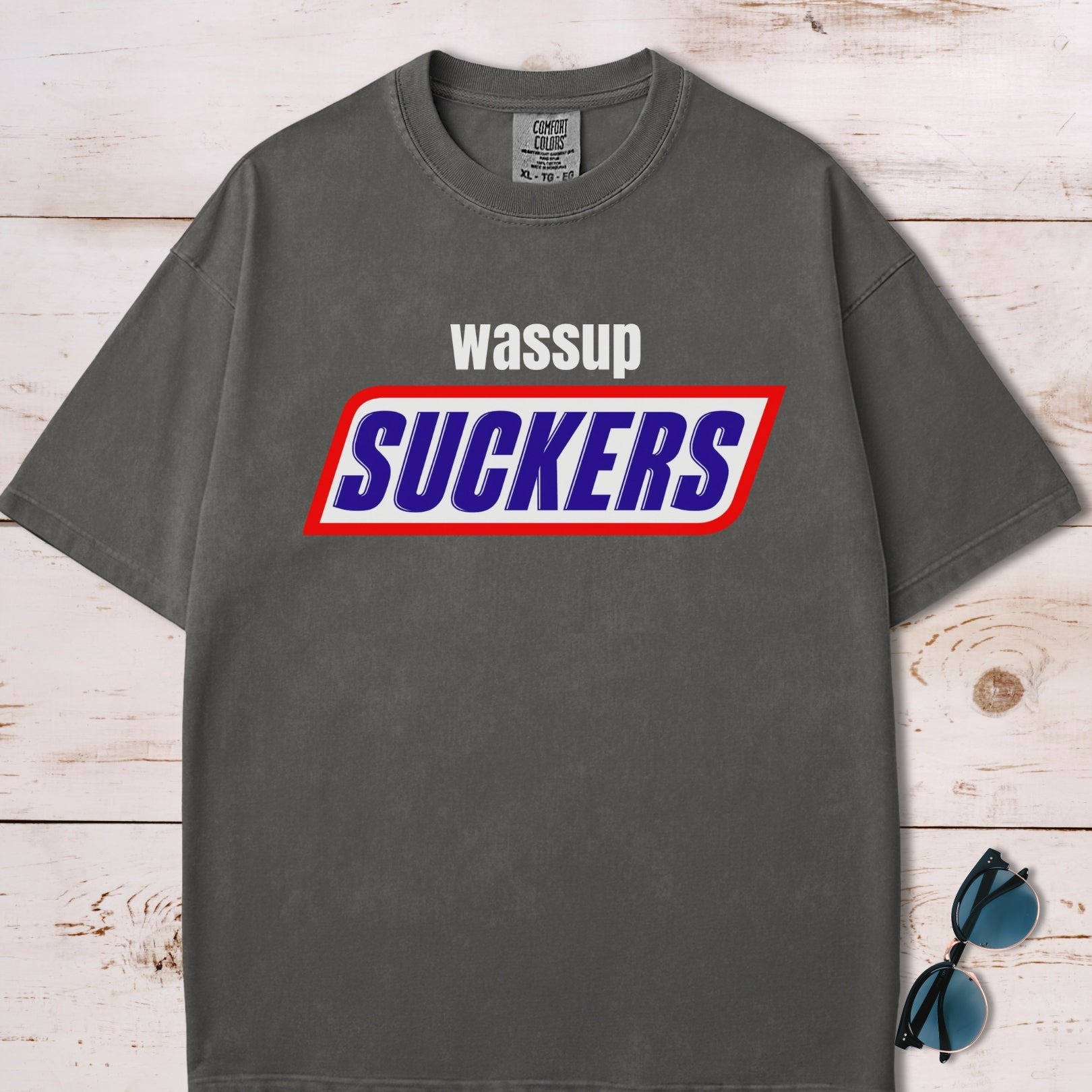 Wassup Suckers Logo Parody T-Shirt