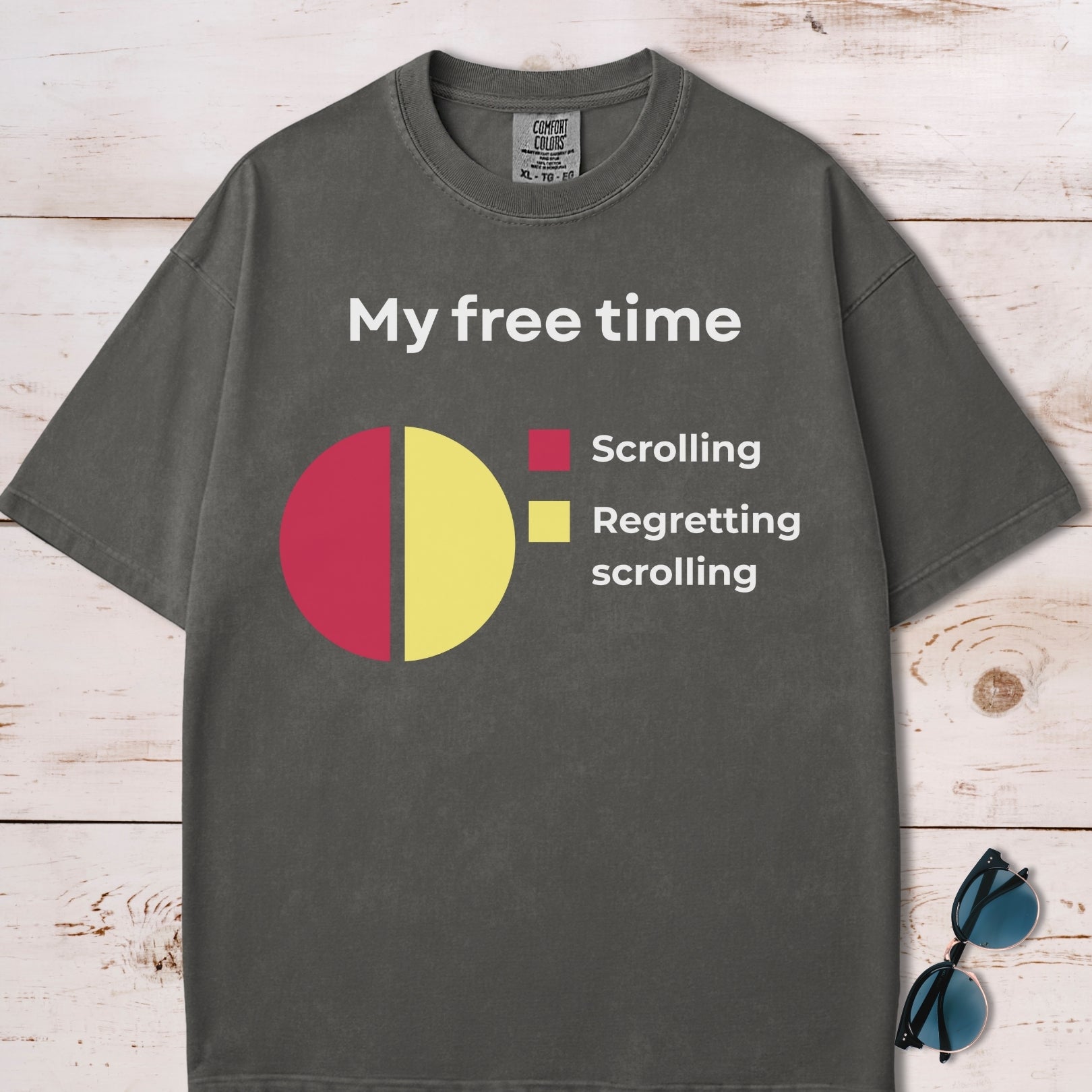 My Free Time Pie Chart T-Shirt