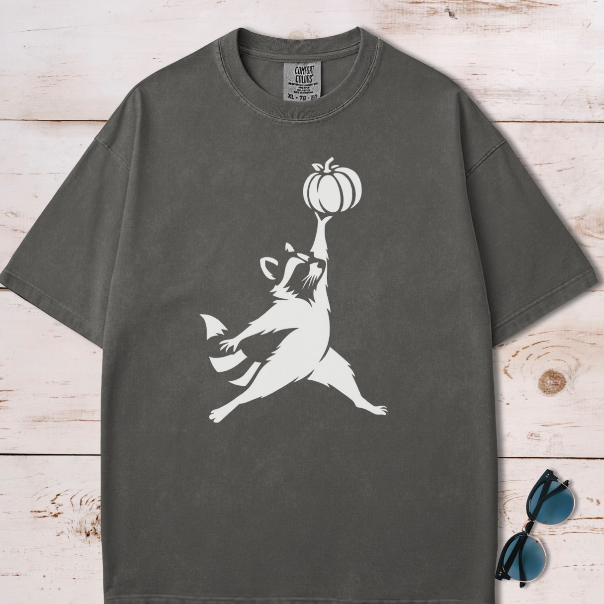 Raccoon Jordan Pumpkin Tshirt