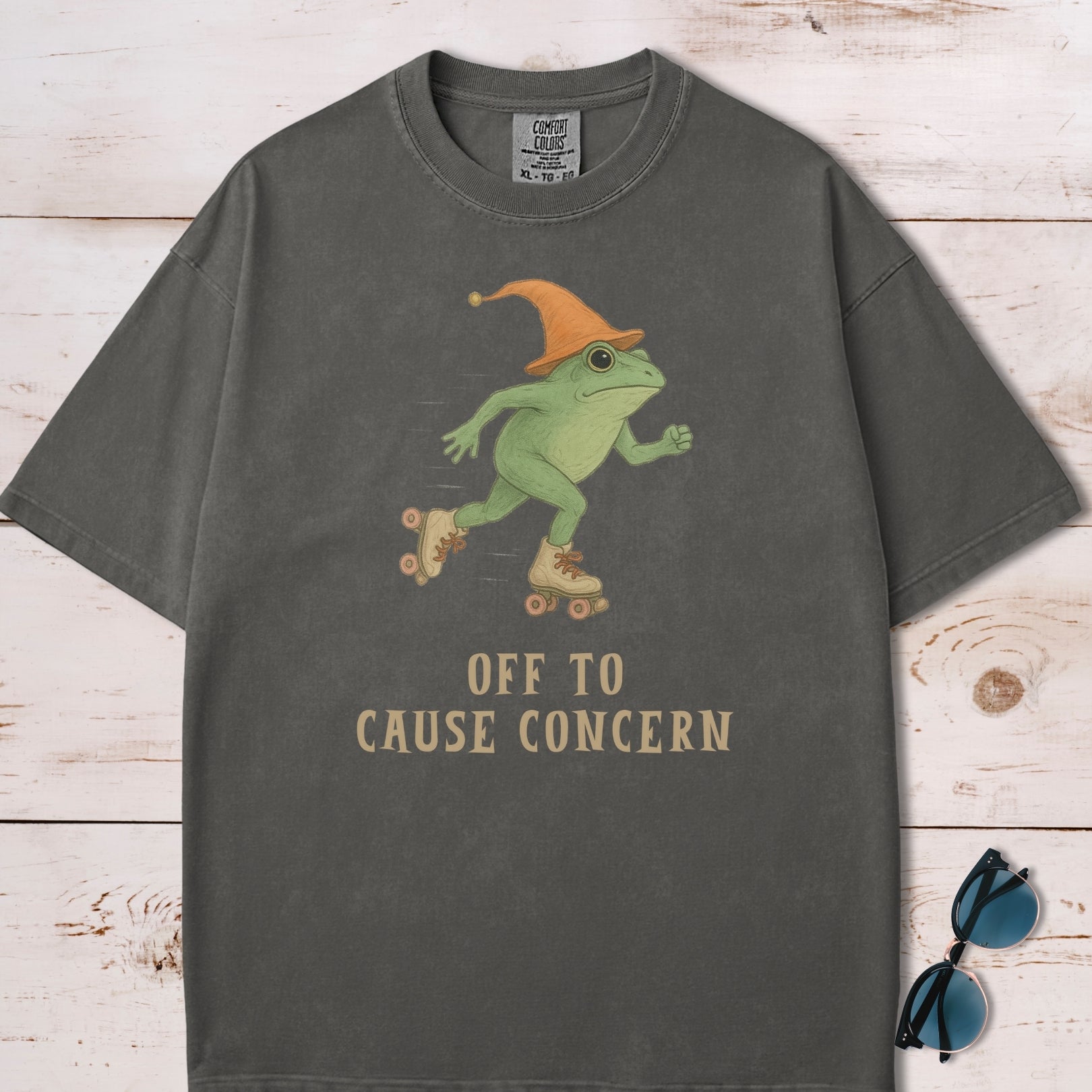 Off To Cause Concern Frog T-Shirt