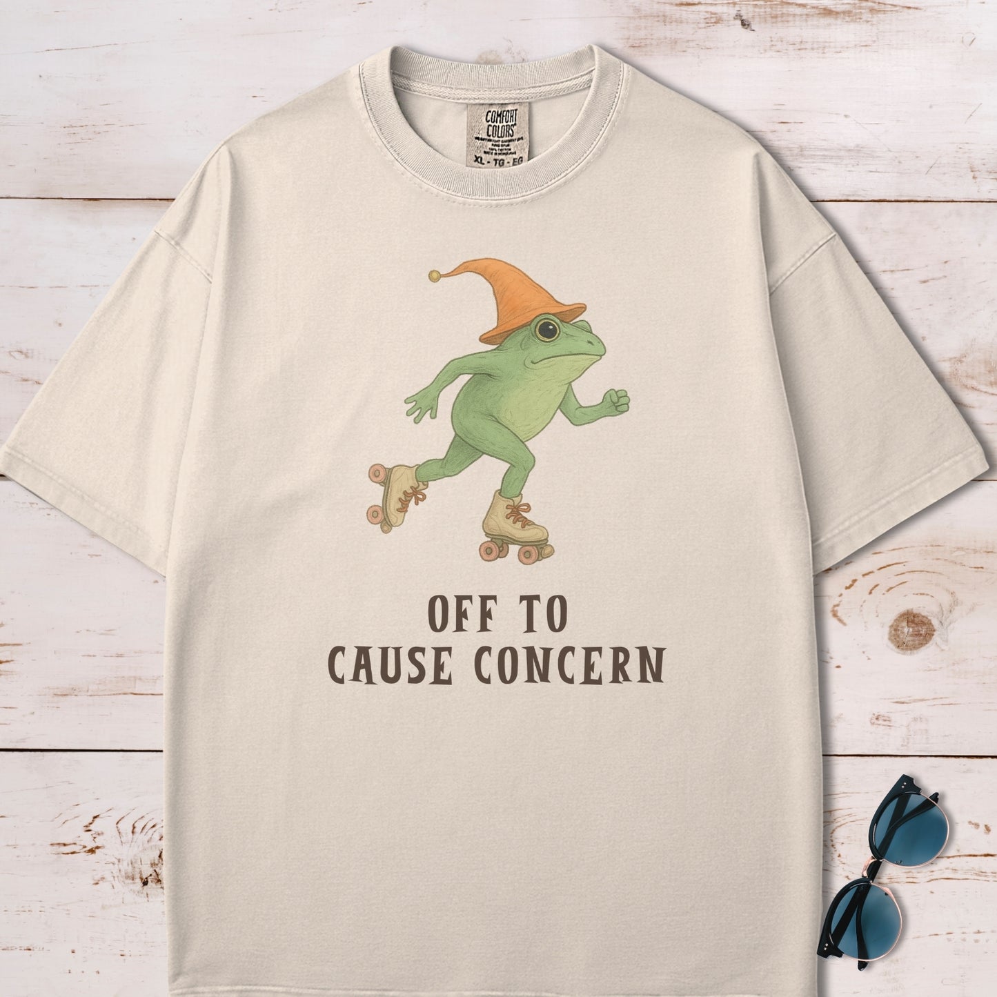 Off To Cause Concern Frog T-Shirt