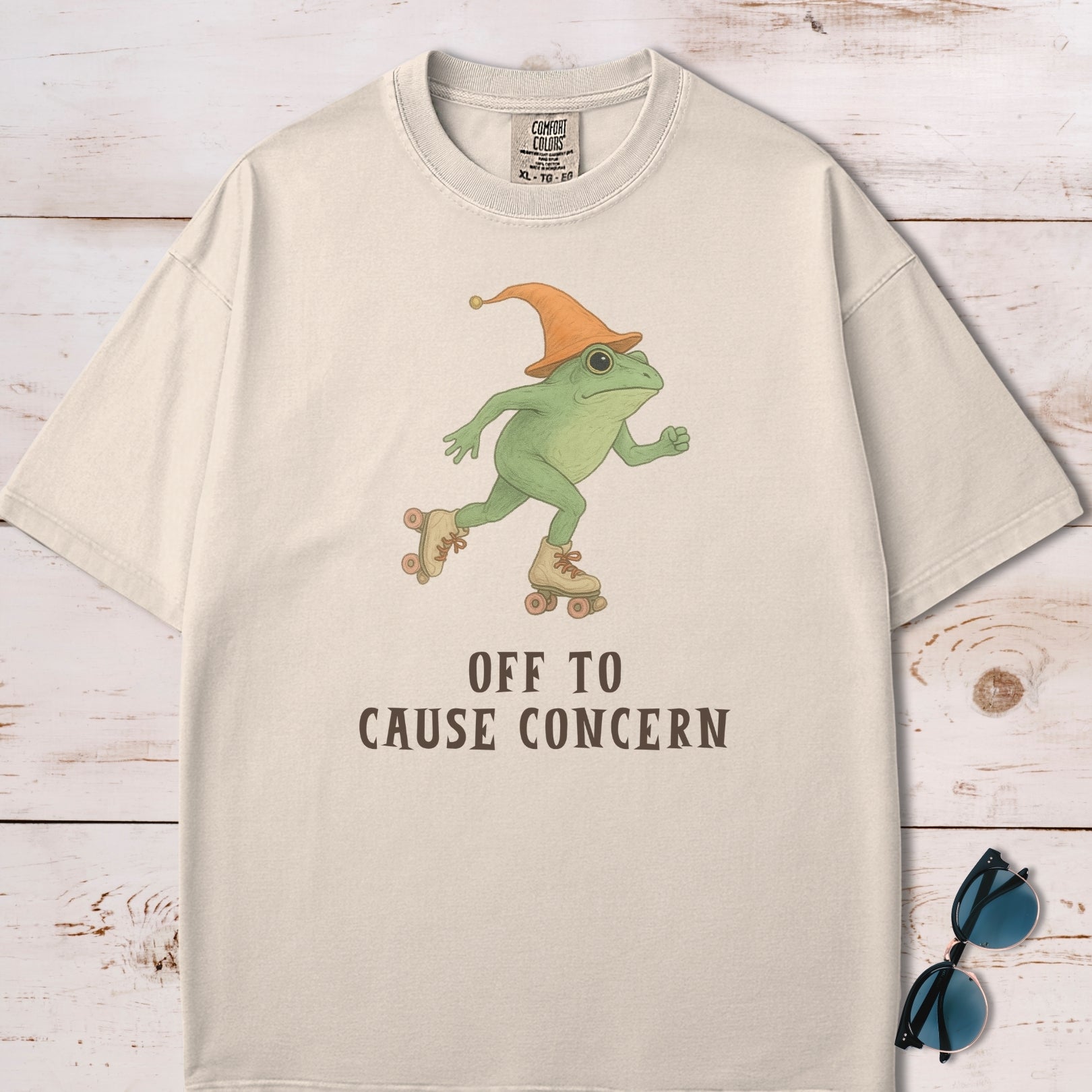 Off To Cause Concern Frog T-Shirt
