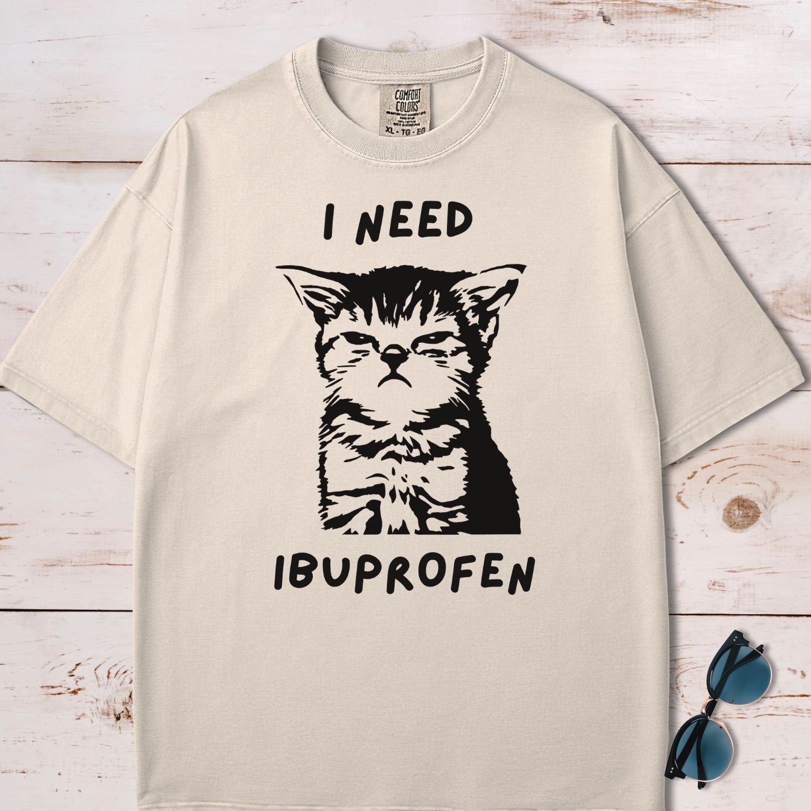 I Need Ibuprofen Funny Cat T-Shirt