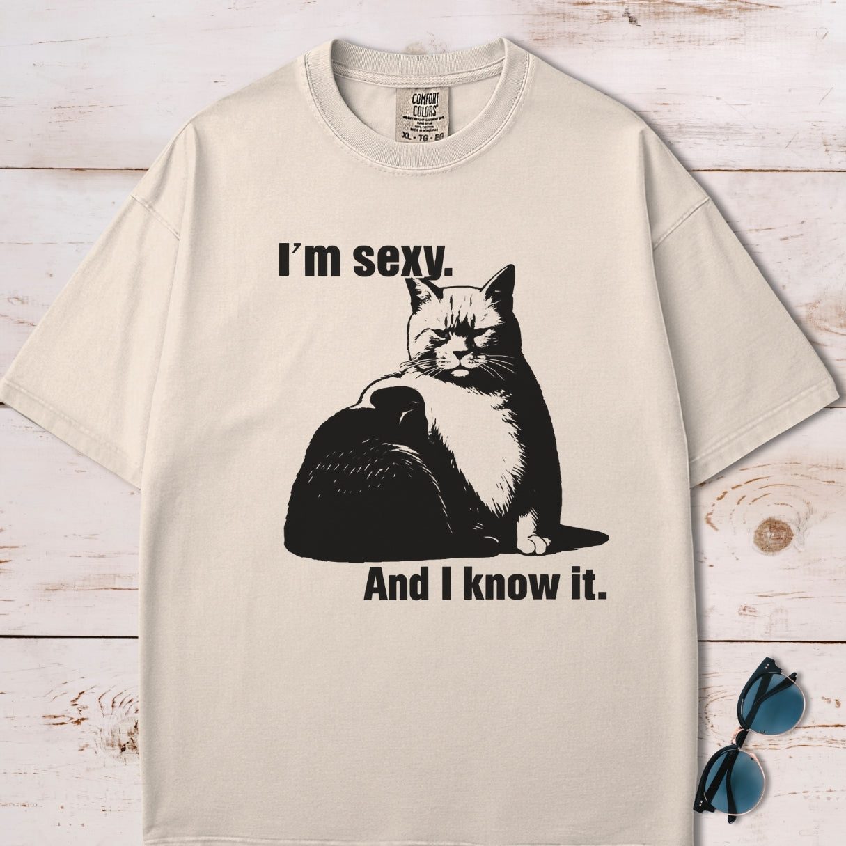 I'm Sexy And I Know It Chubby Cat T-Shirt