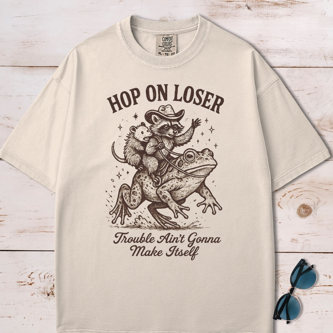 Chaotic Cowboy Raccoon Frog T-Shirt