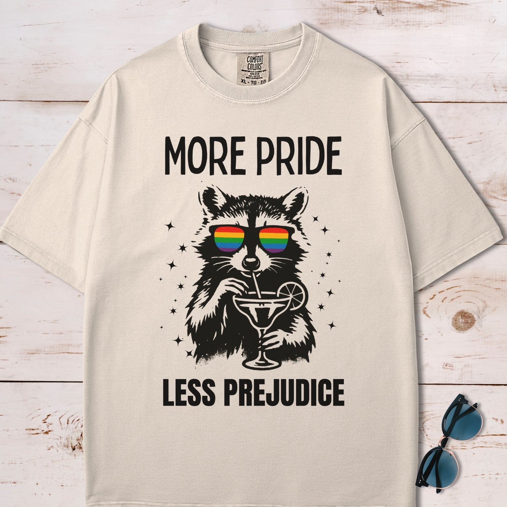 More Pride Less Prejudice Raccoon T-Shirt