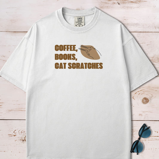 Coffee, Books and Cat Scratches T-Shirt