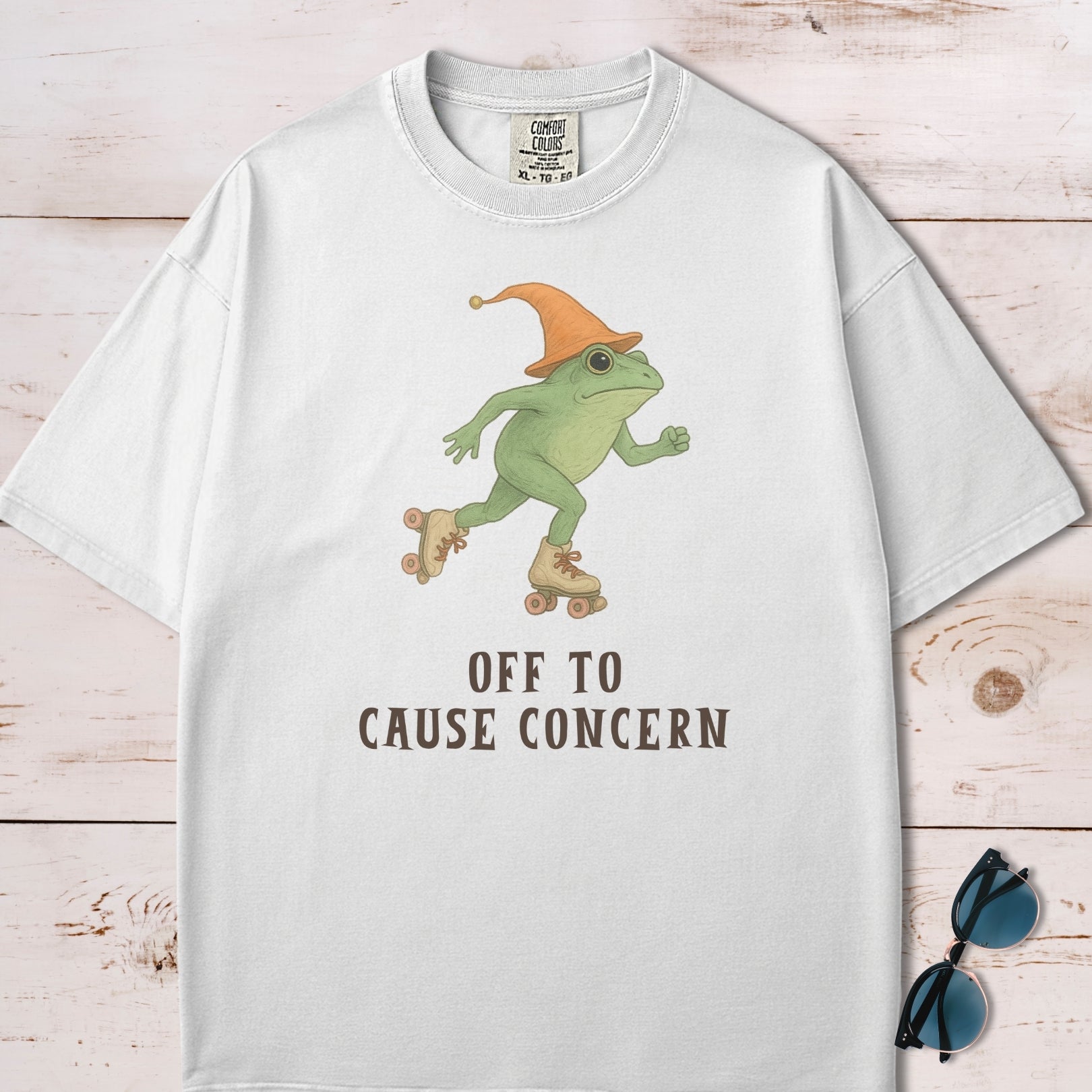 Off To Cause Concern Frog T-Shirt